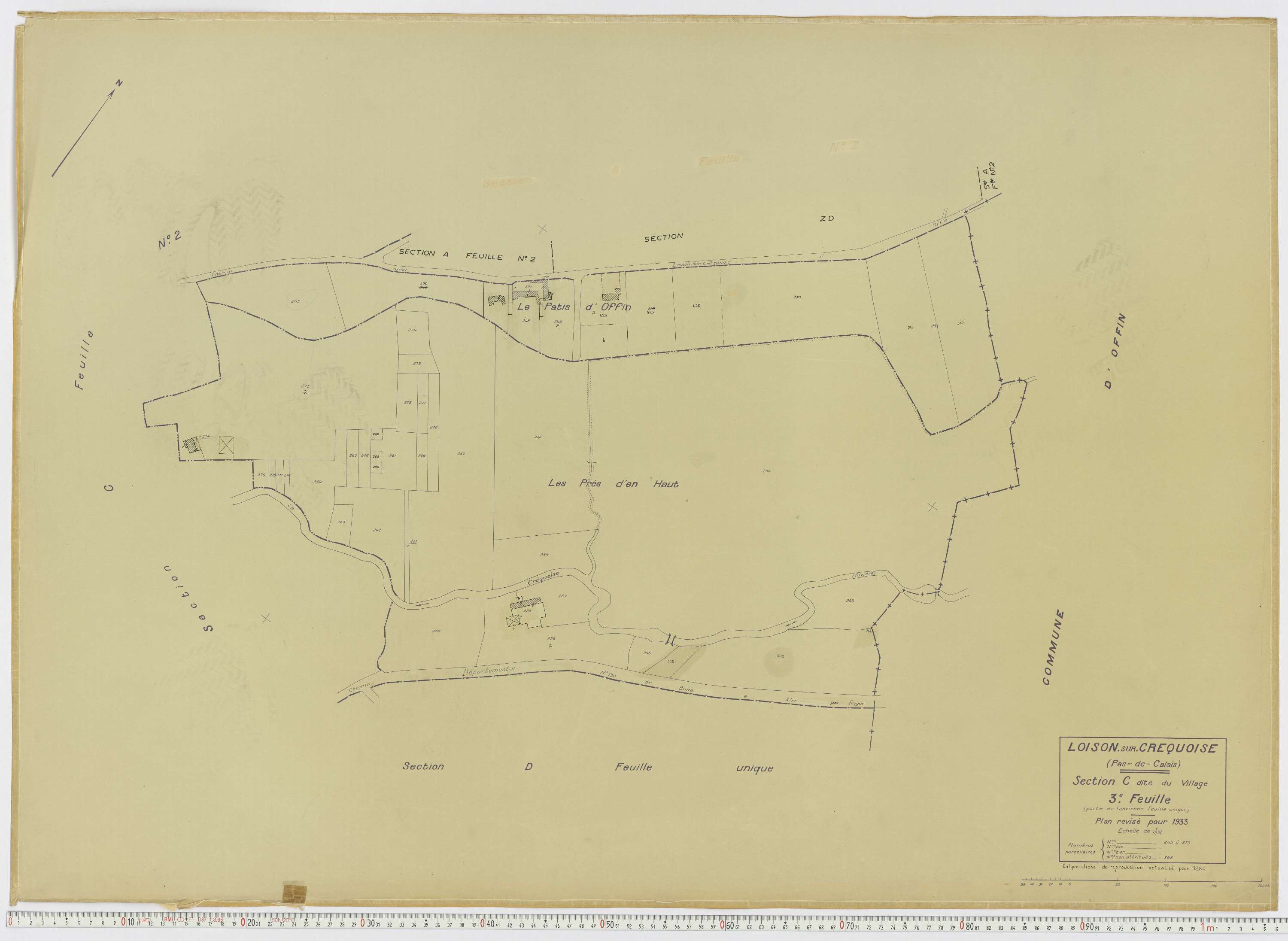 Loison-sur-Créquoise - Section C, feuille 3.