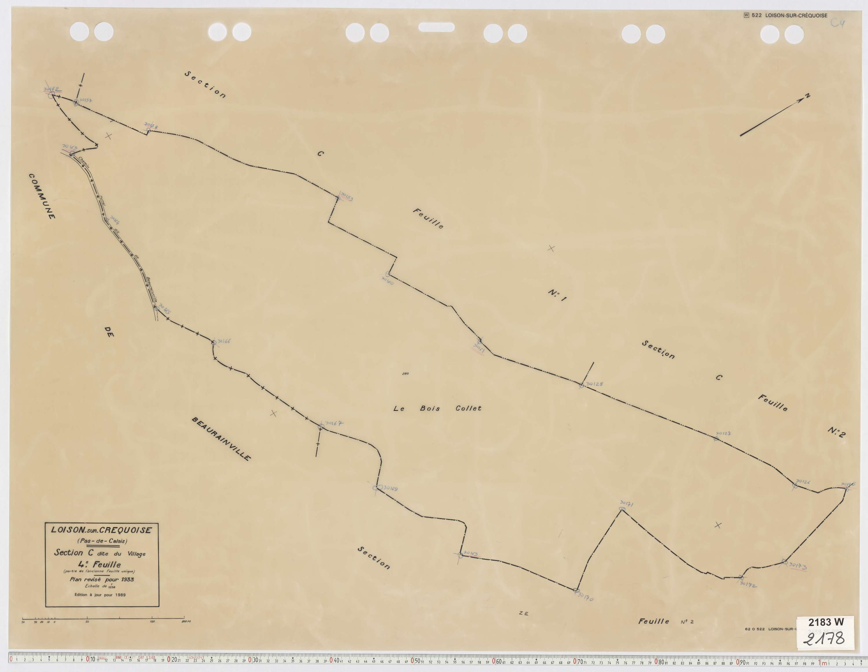 Loison-sur-Créquoise - Section C, feuille 4.
