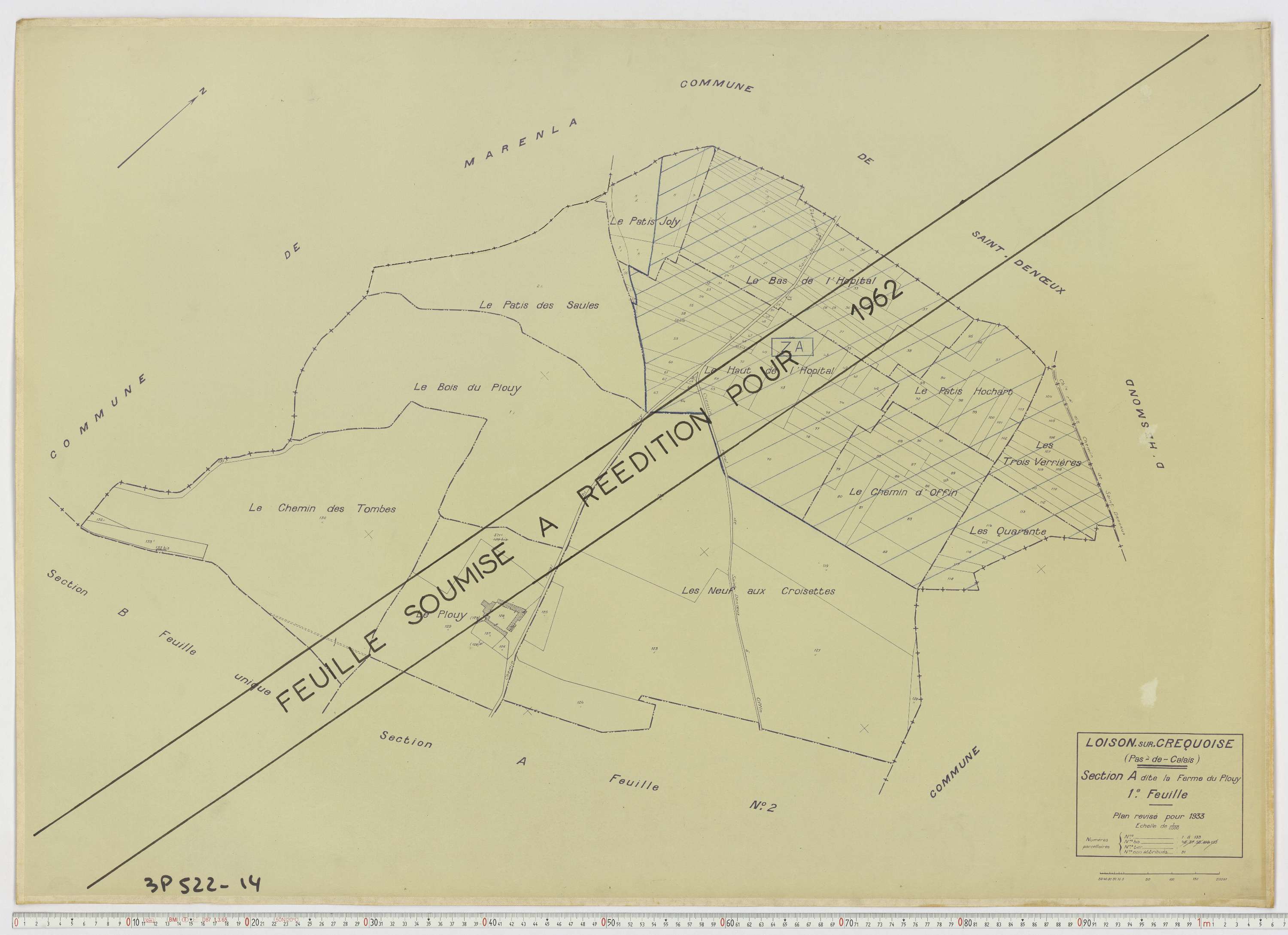 Loison-sur-Créquoise - Section A, feuille 1.