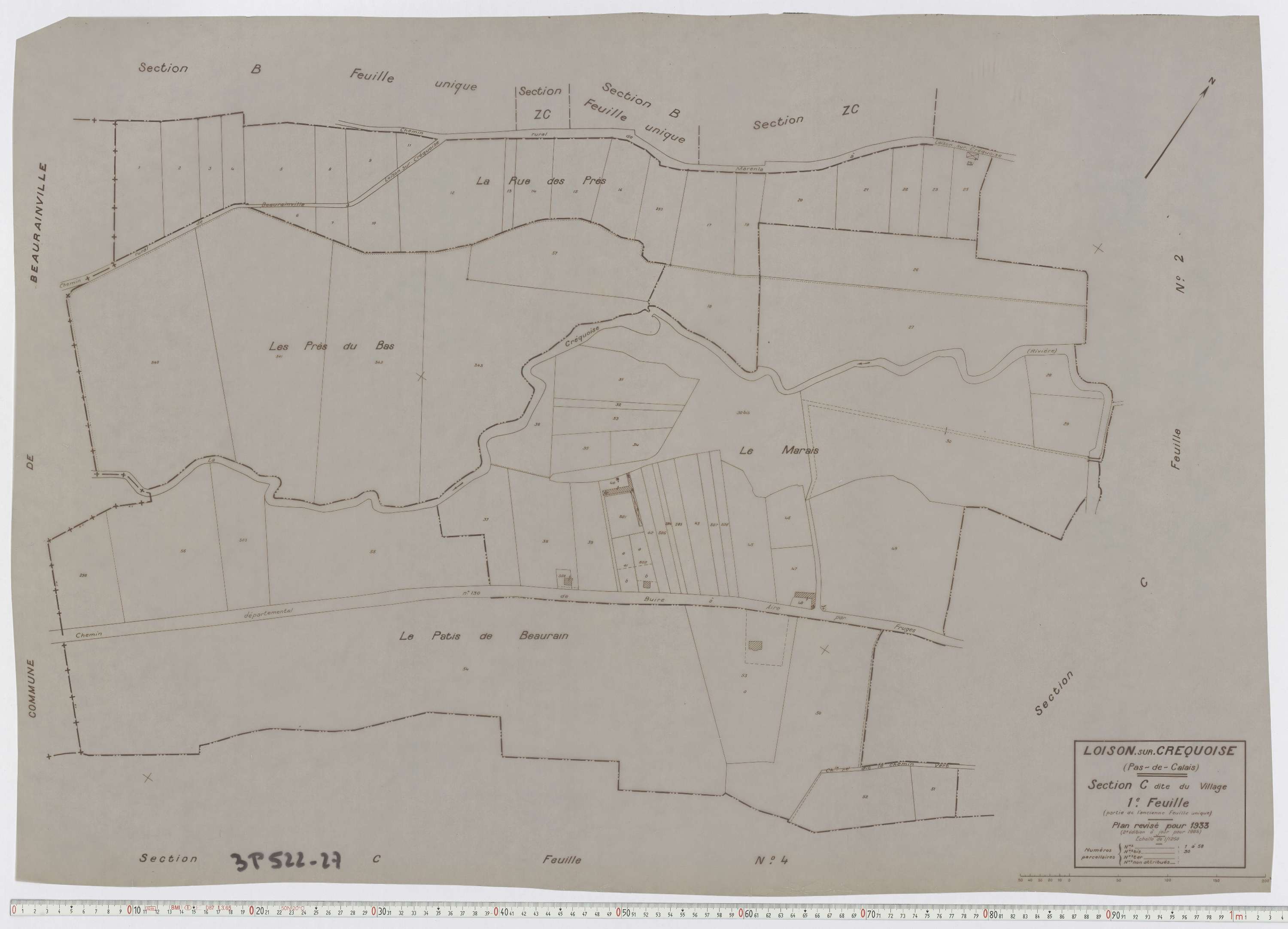 Loison-sur-Créquoise - Section C, feuille 1.