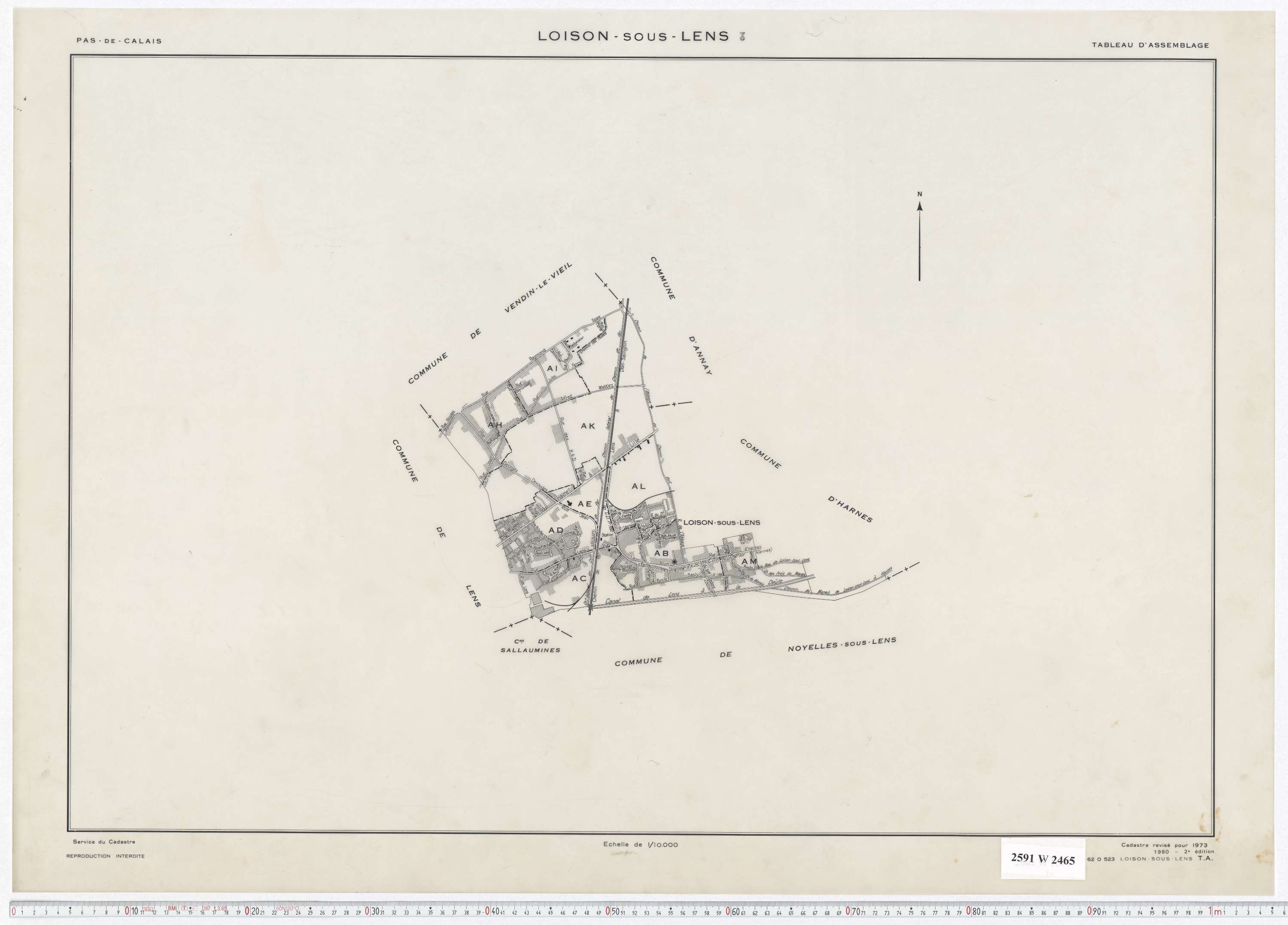 Loison-sous-Lens - Tableau d'assemblage.