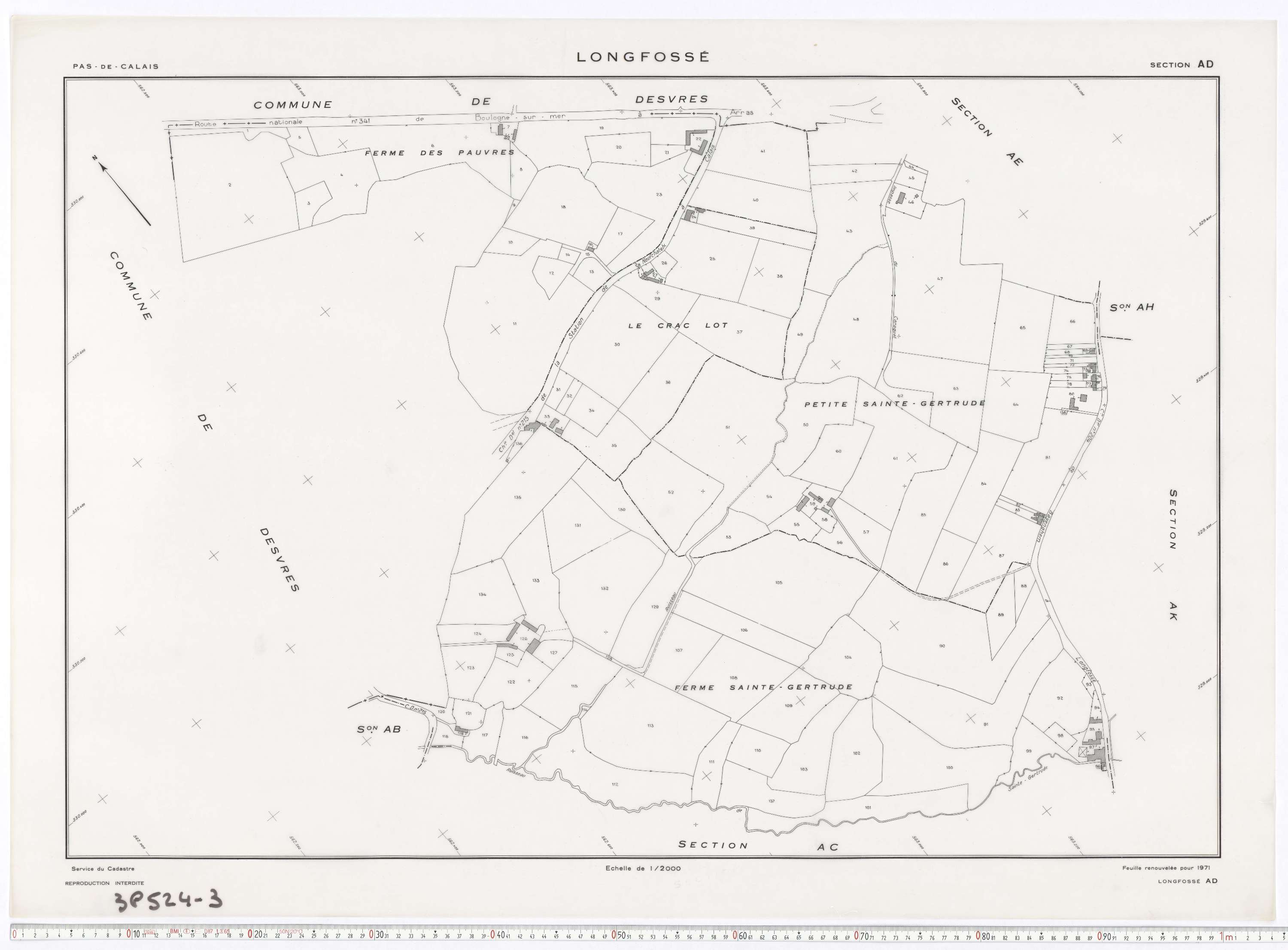 Longfossé - Section AD.