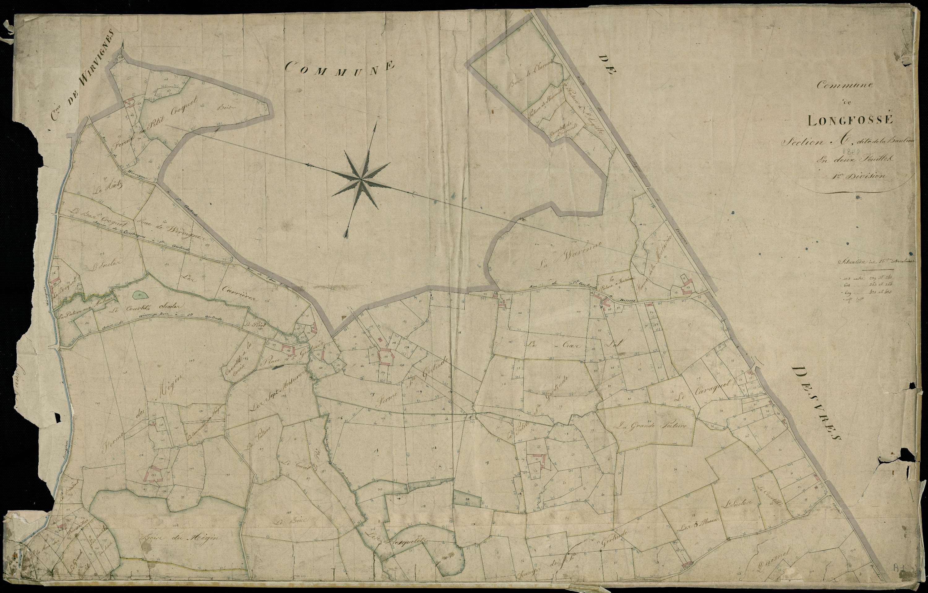 Longfossé - Section A, 1re feuille