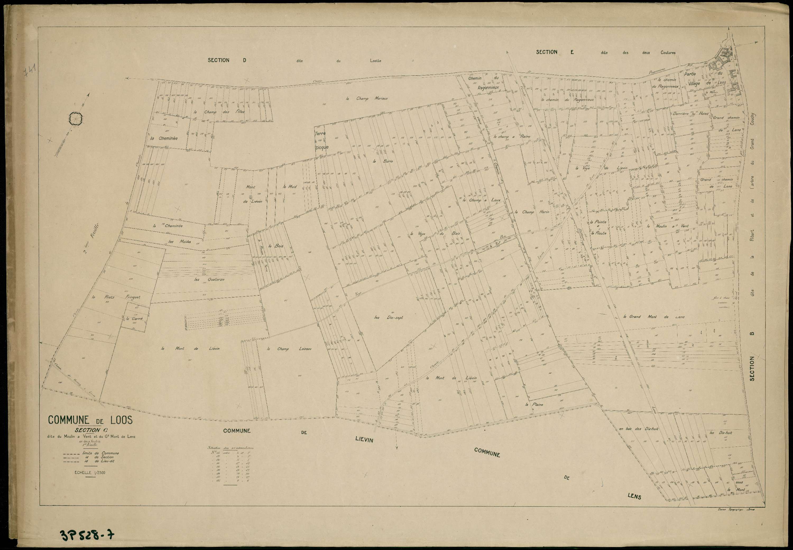 Loos-en-Gohelle - Section C, 1re feuille