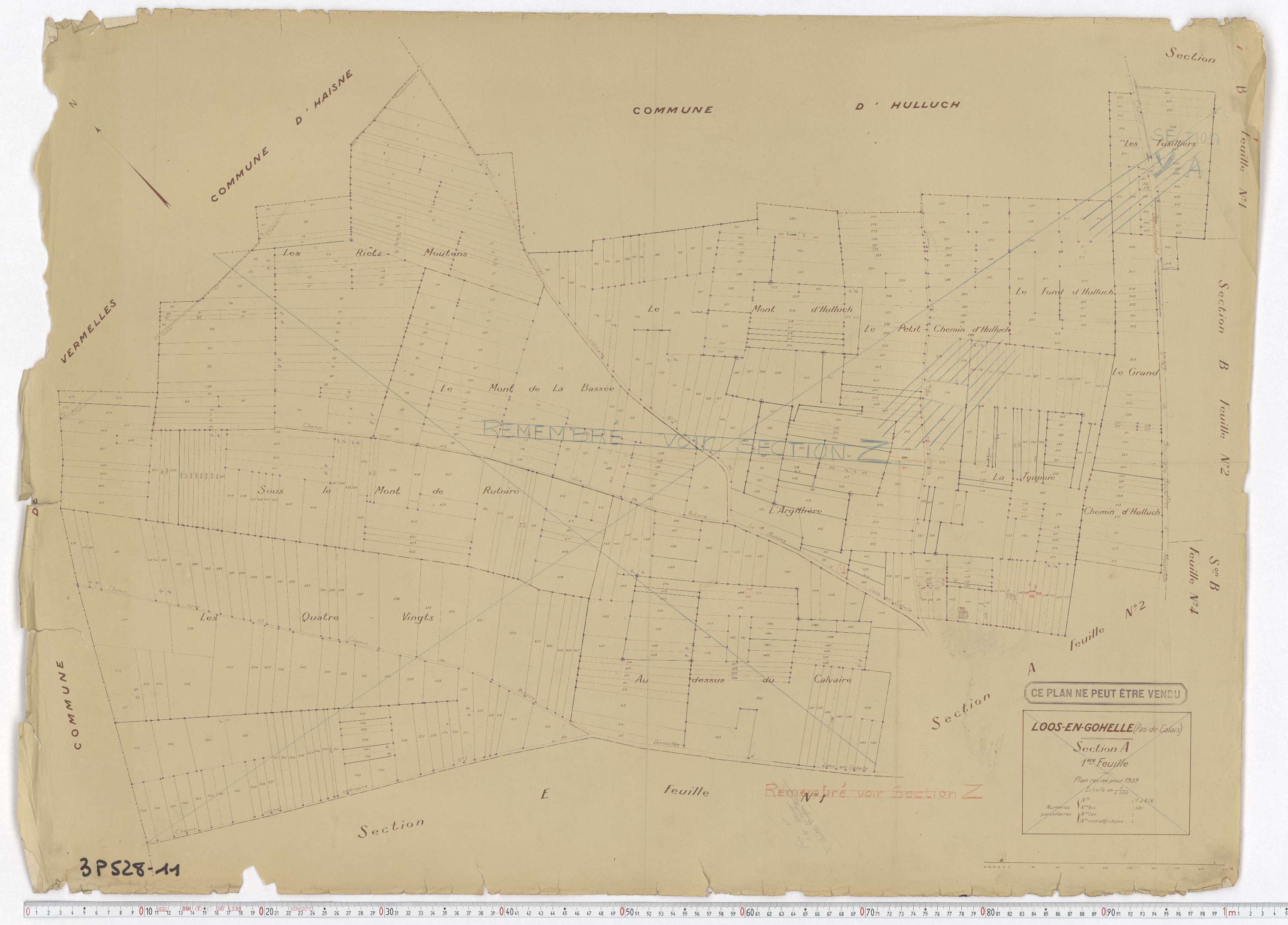 Loos-en-Gohelle - Section A, feuille 1.
