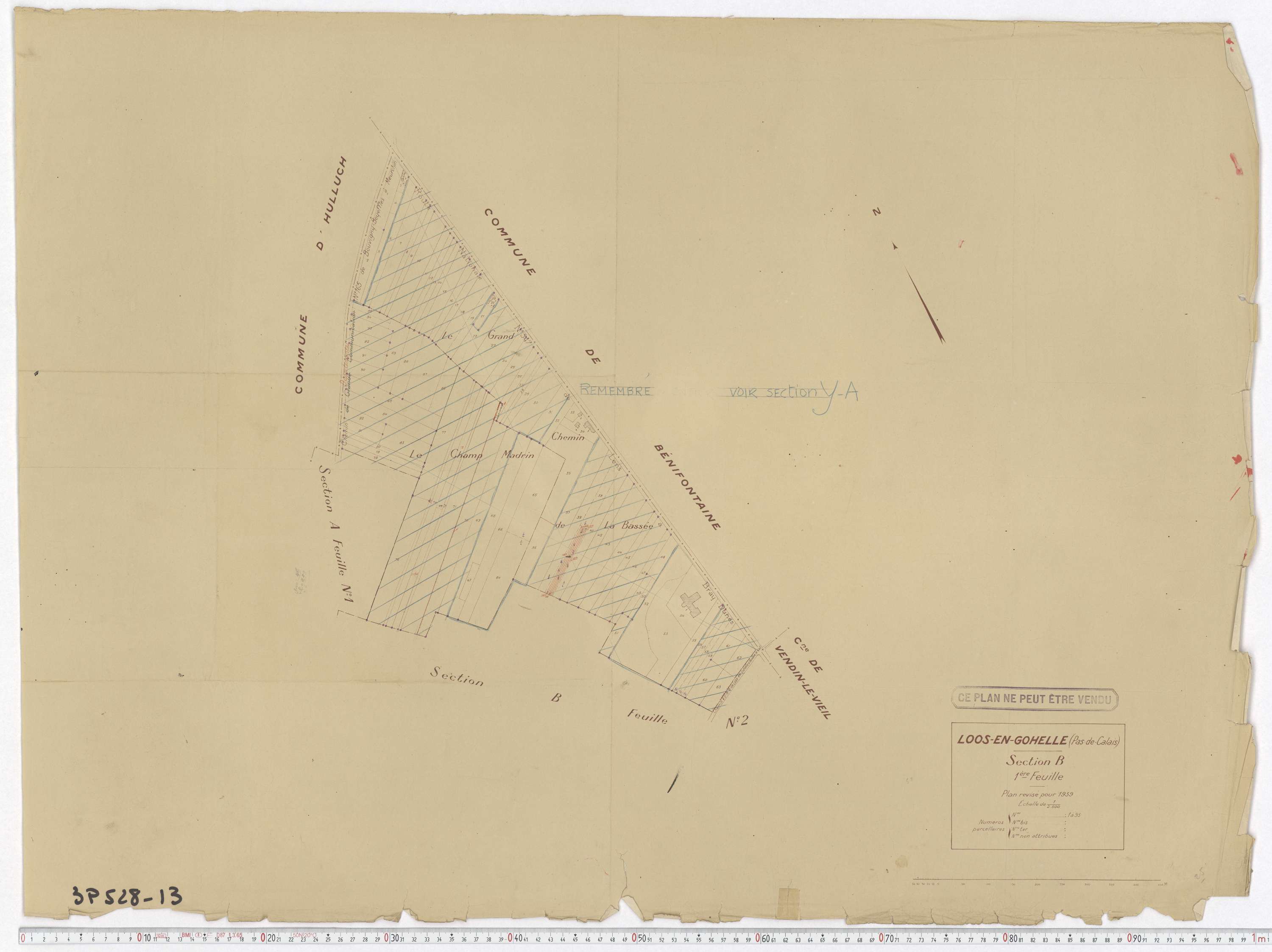 Loos-en-Gohelle - Section B, feuille 1.