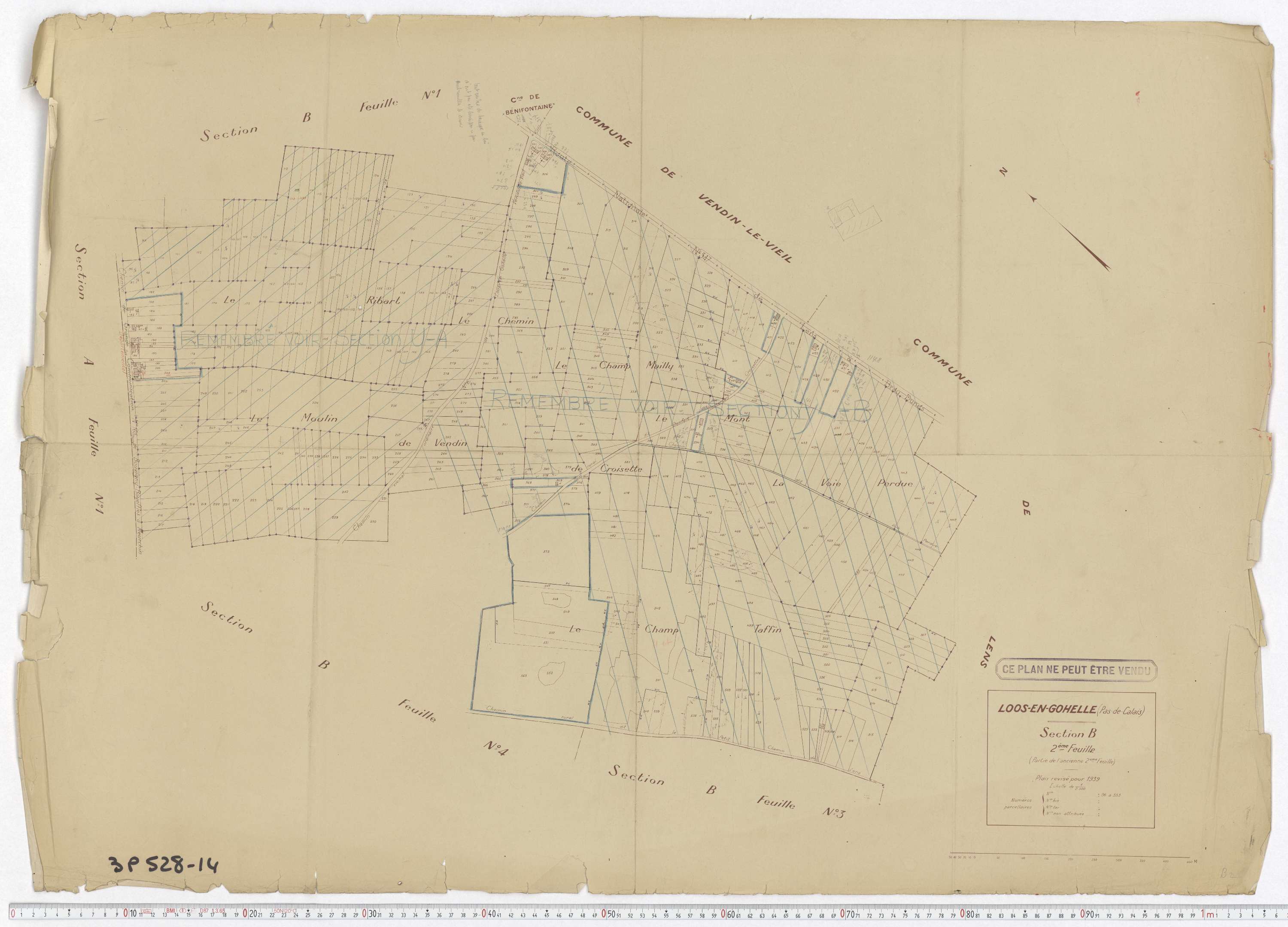 Loos-en-Gohelle - Section B, feuille 2.