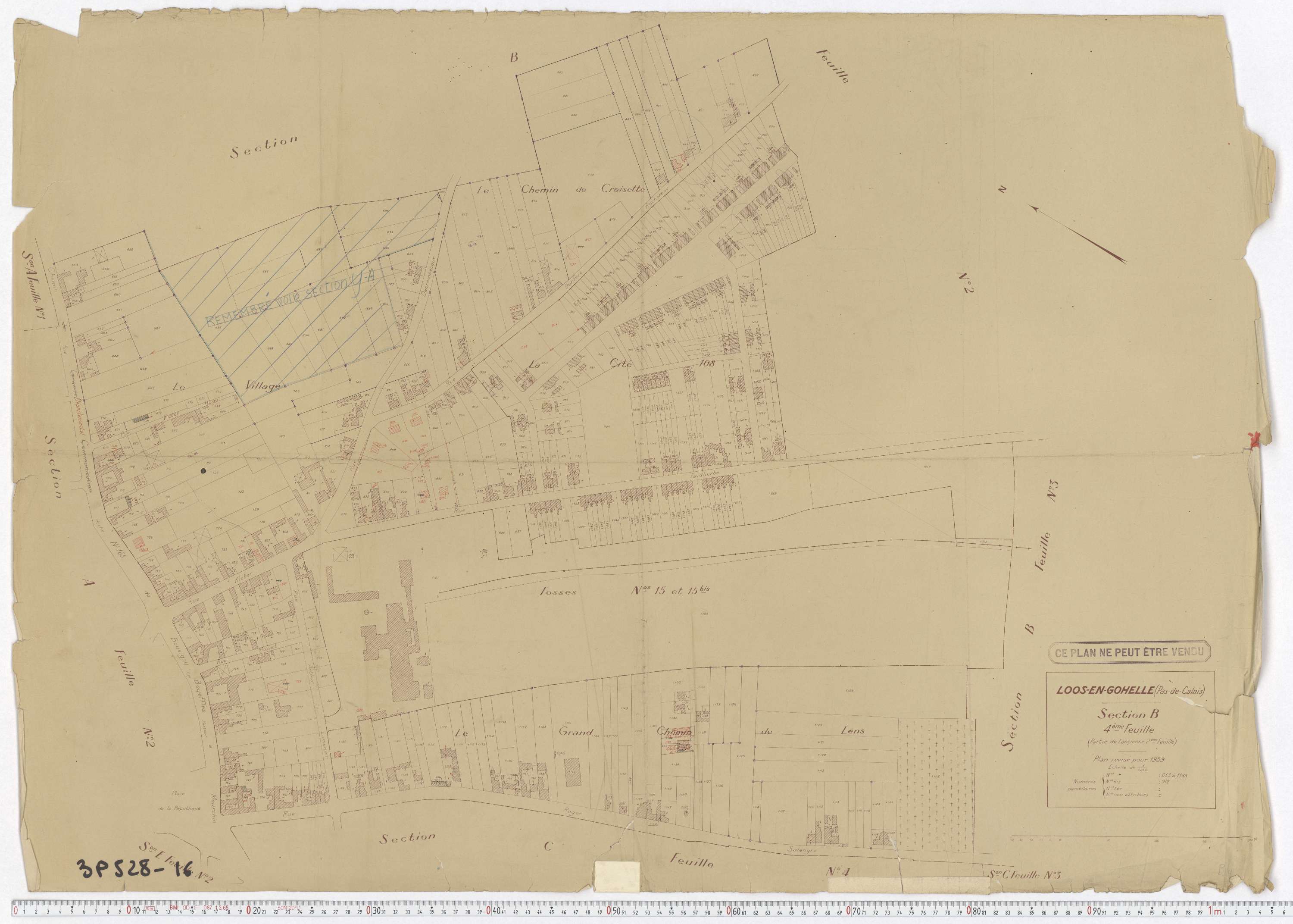 Loos-en-Gohelle - Section B, feuille 4.