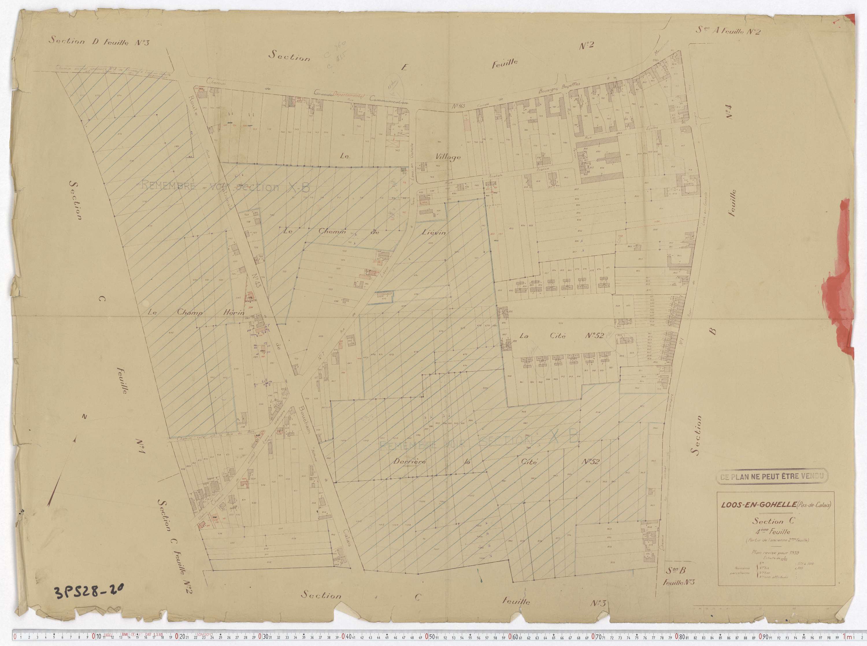Loos-en-Gohelle - Section C, feuille 4.