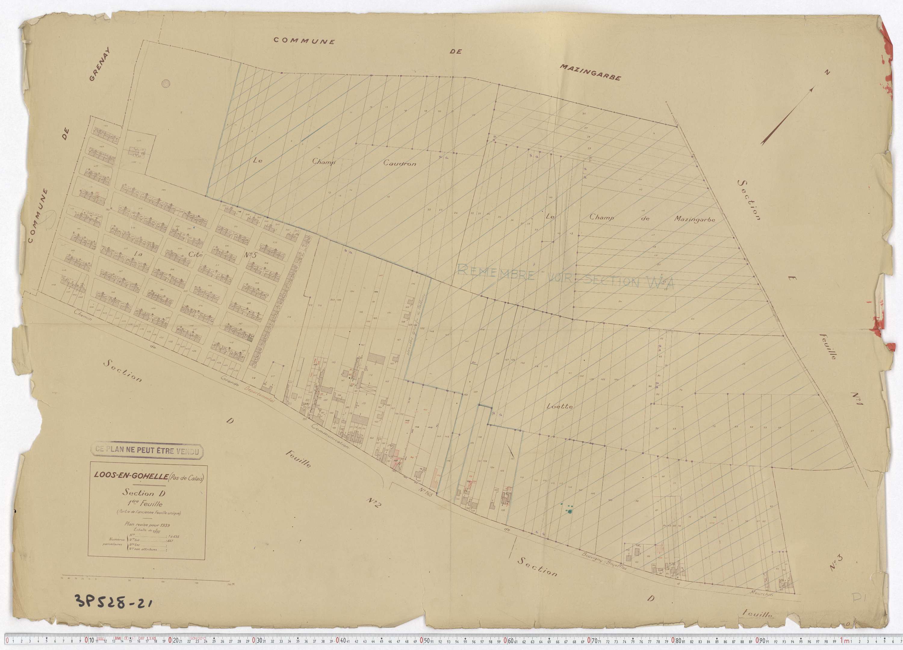 Loos-en-Gohelle - Section D, feuille 1.