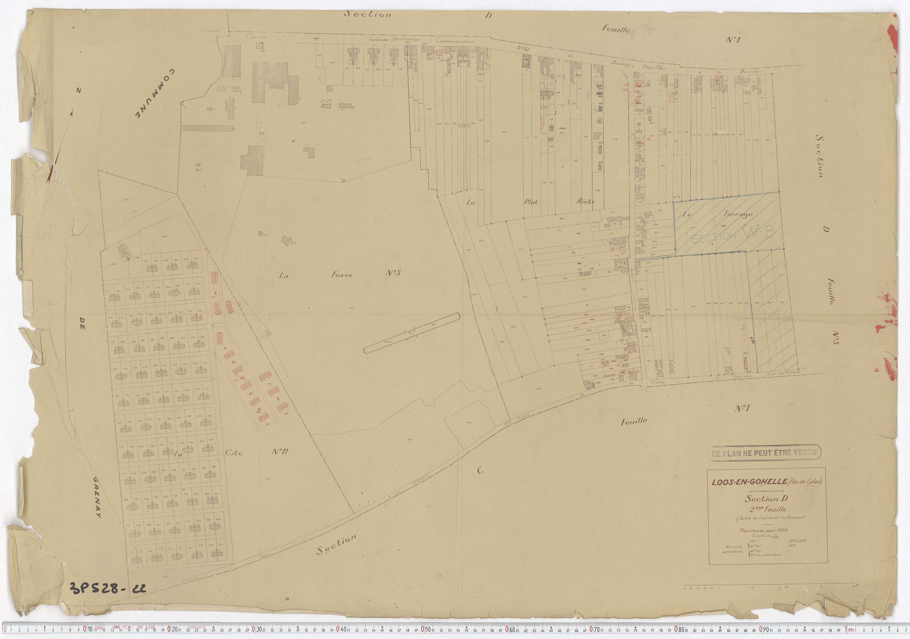Loos-en-Gohelle - Section D, feuille 2.