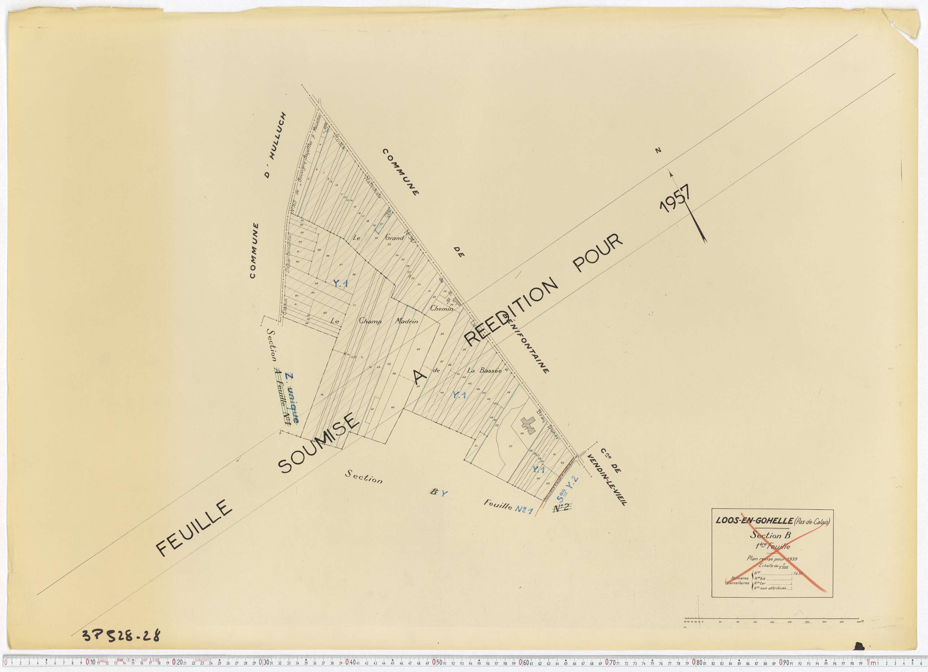 Loos-en-Gohelle - Section B, feuille 1.