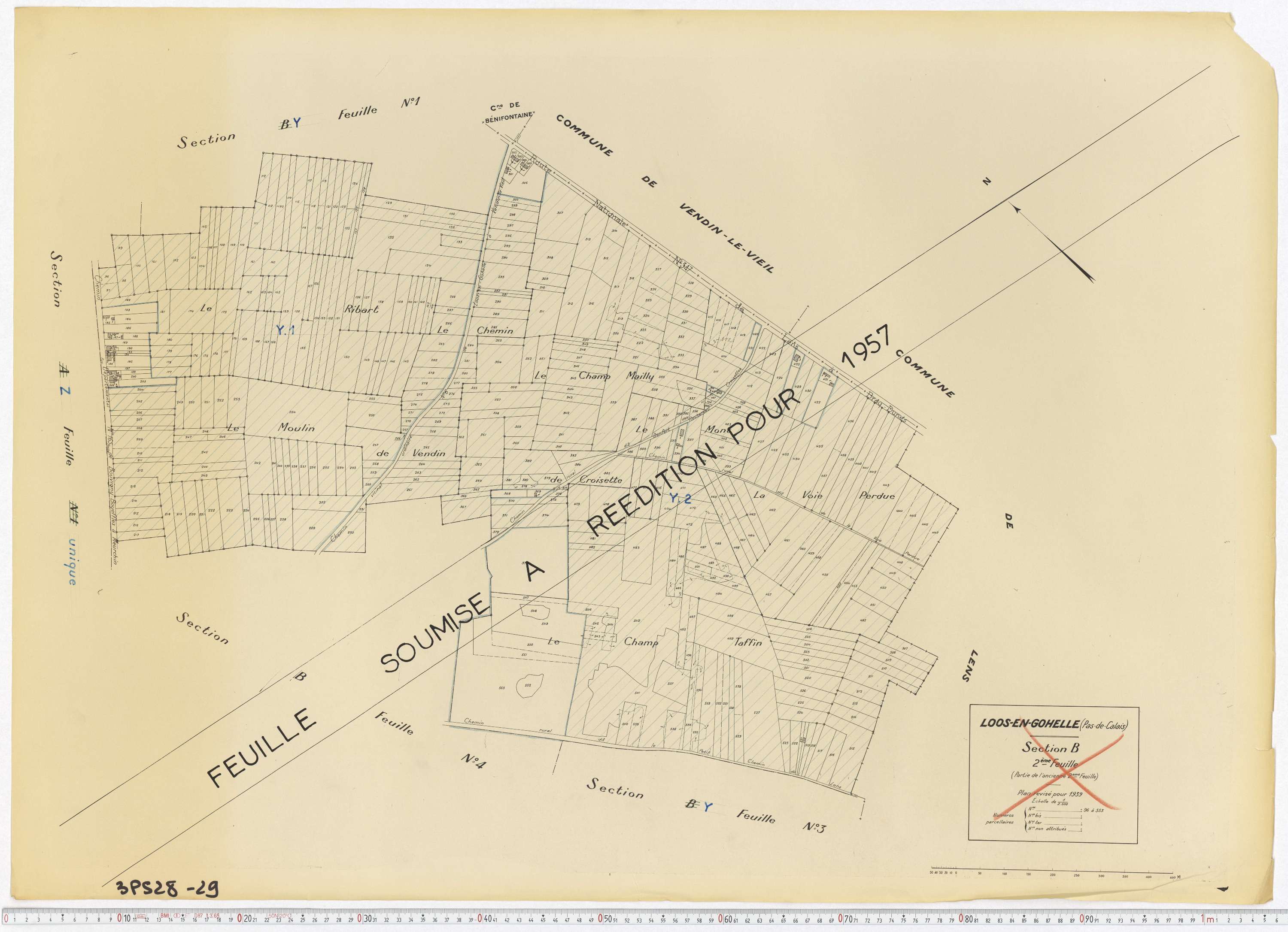 Loos-en-Gohelle - Section B, feuille 2.
