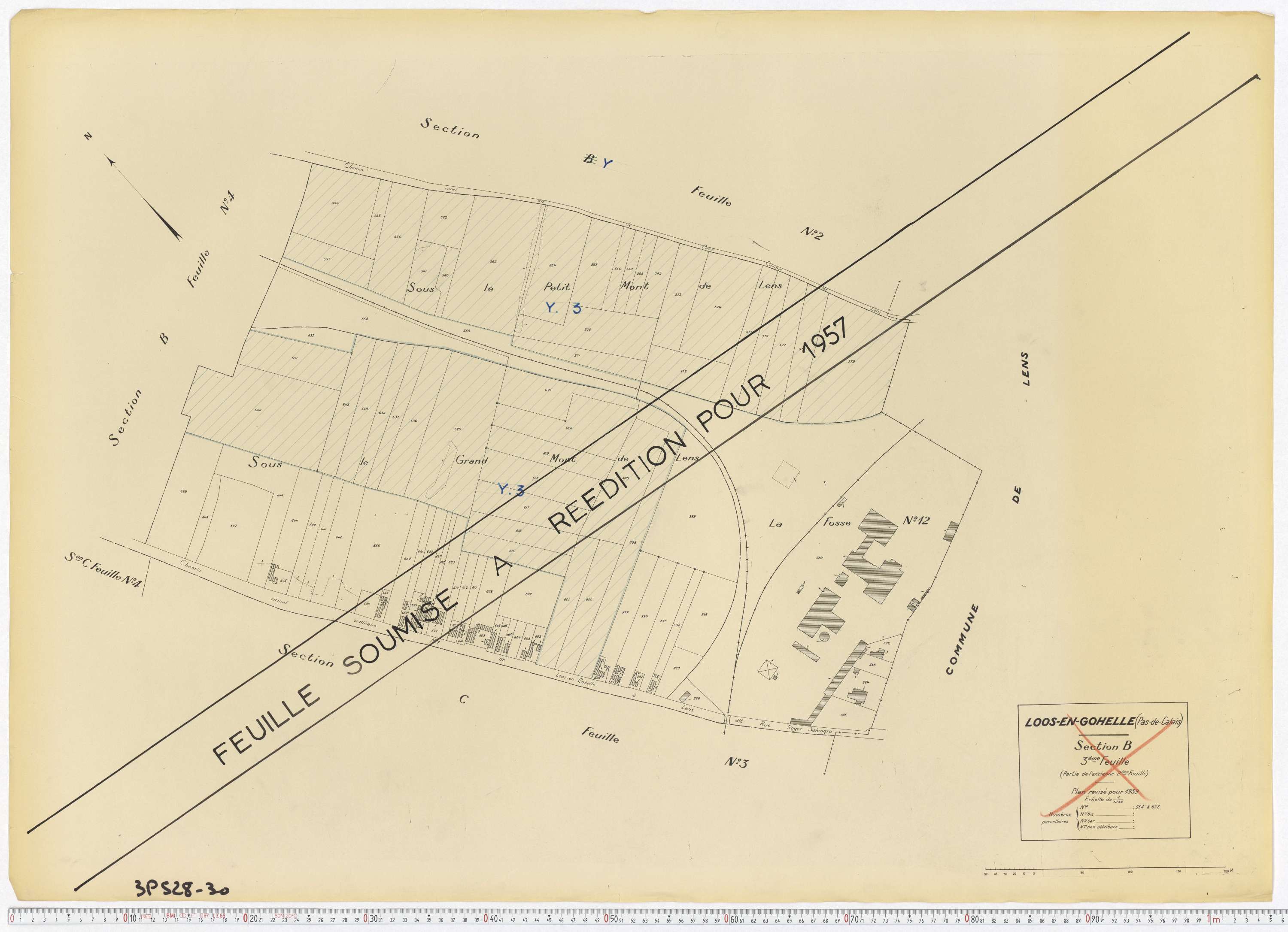 Loos-en-Gohelle - Section B, feuille 3.