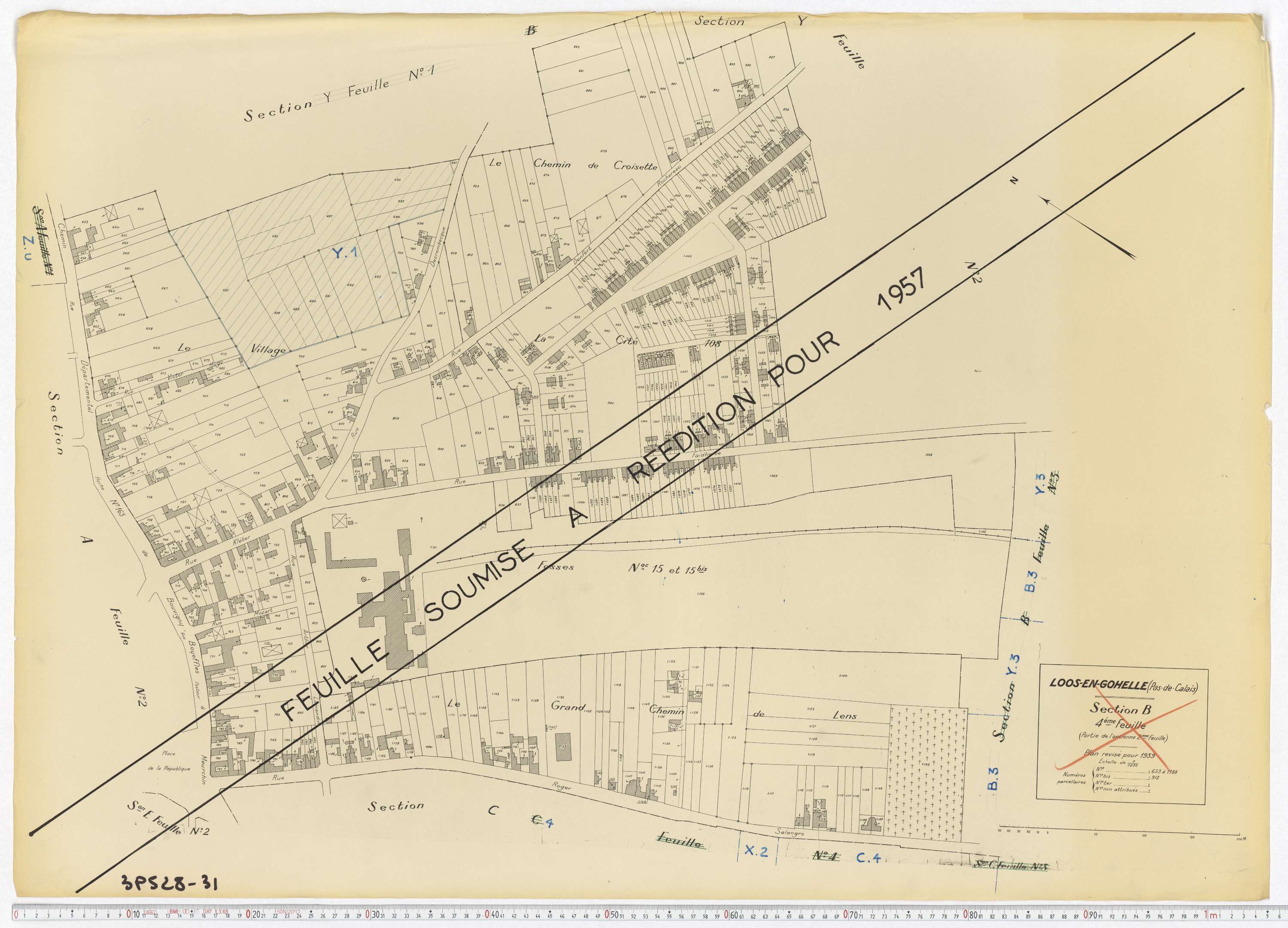 Loos-en-Gohelle - Section B, feuille 4.
