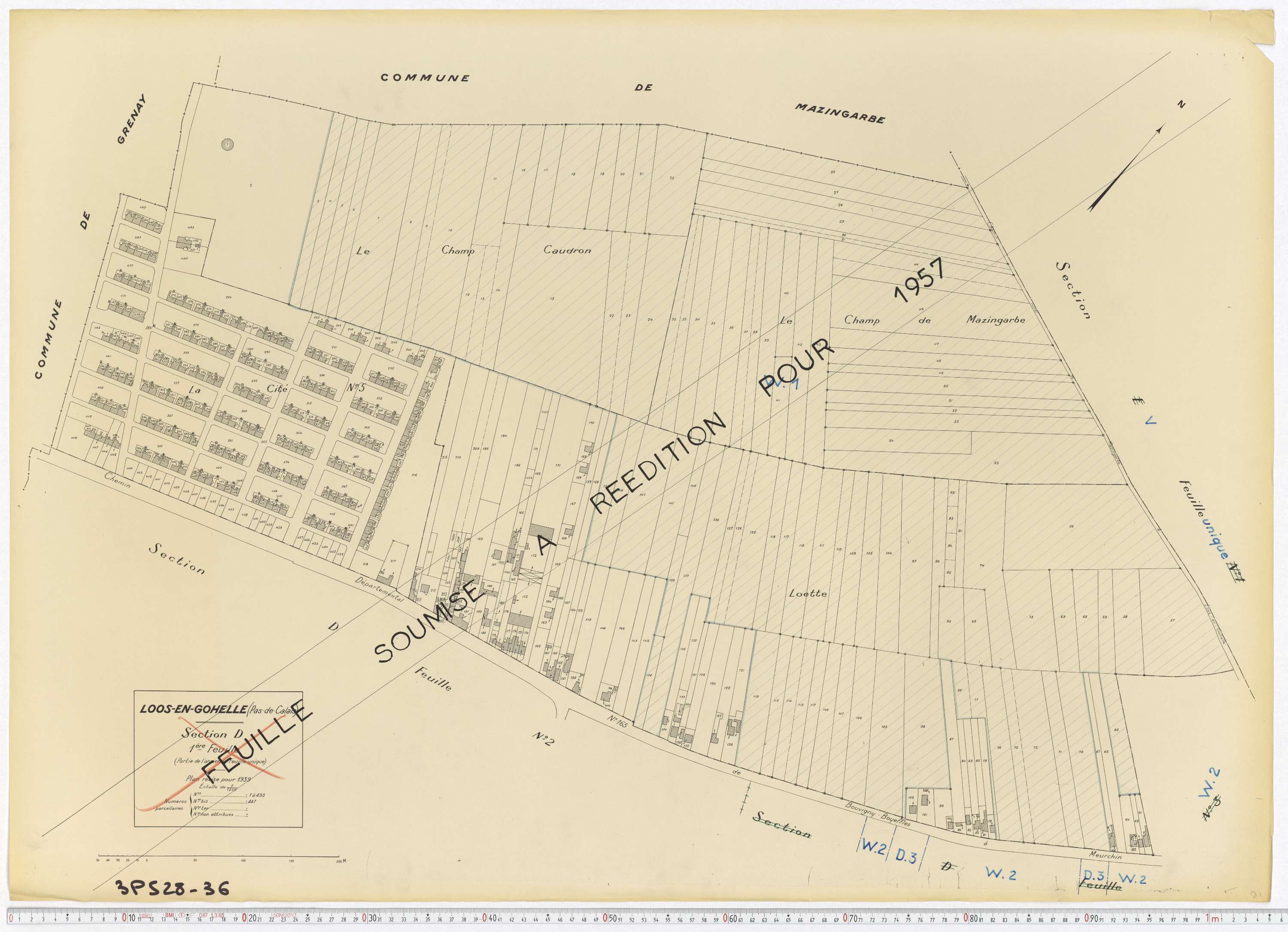 Loos-en-Gohelle - Section D, feuille 1.