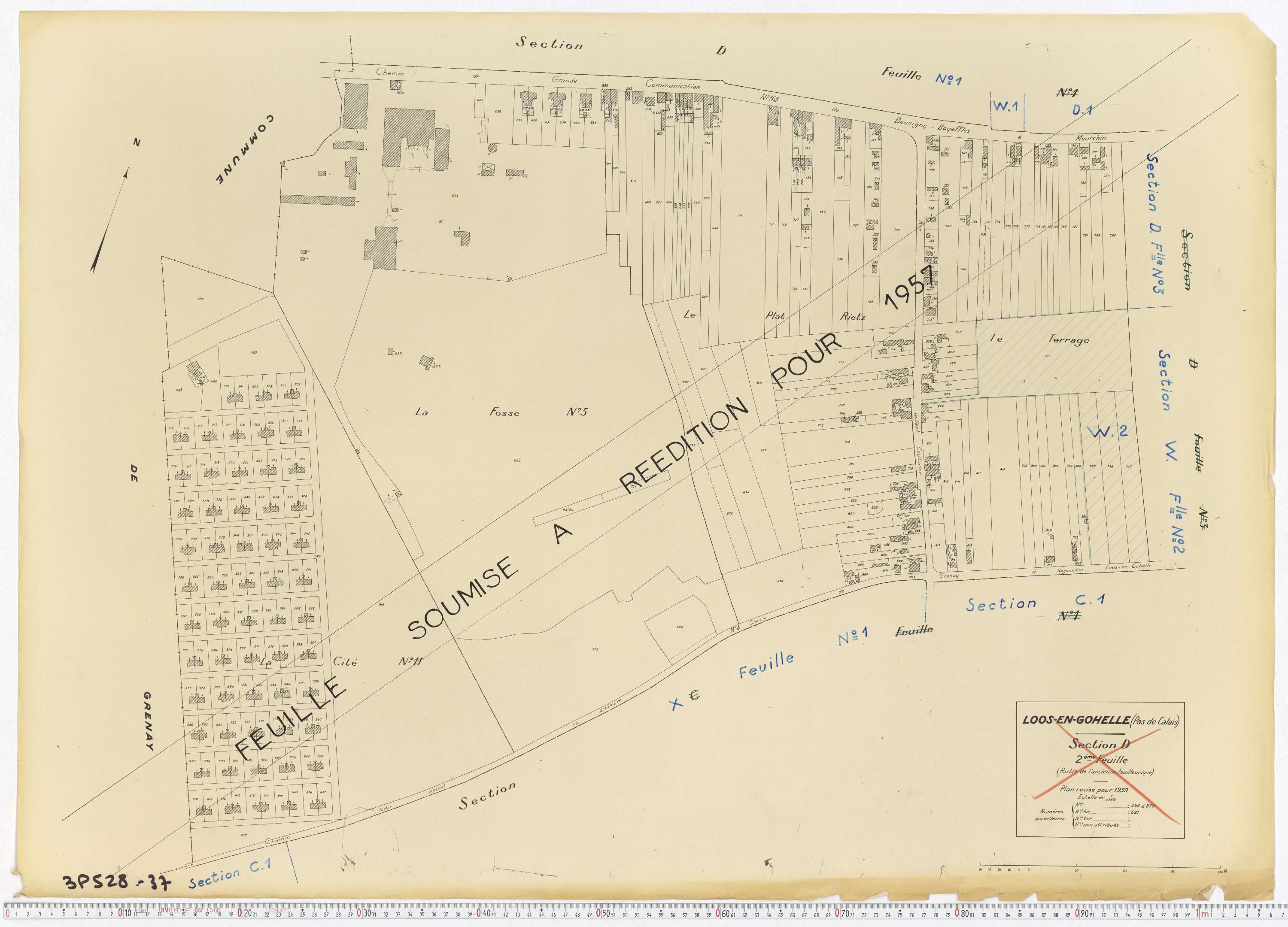 Loos-en-Gohelle - Section D, feuille 2.