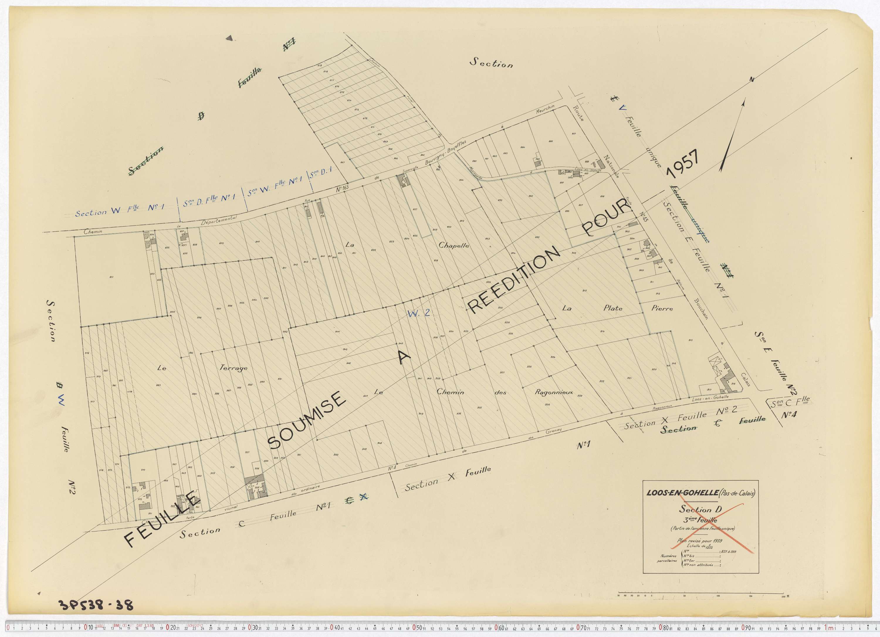 Loos-en-Gohelle - Section D, feuille 3.