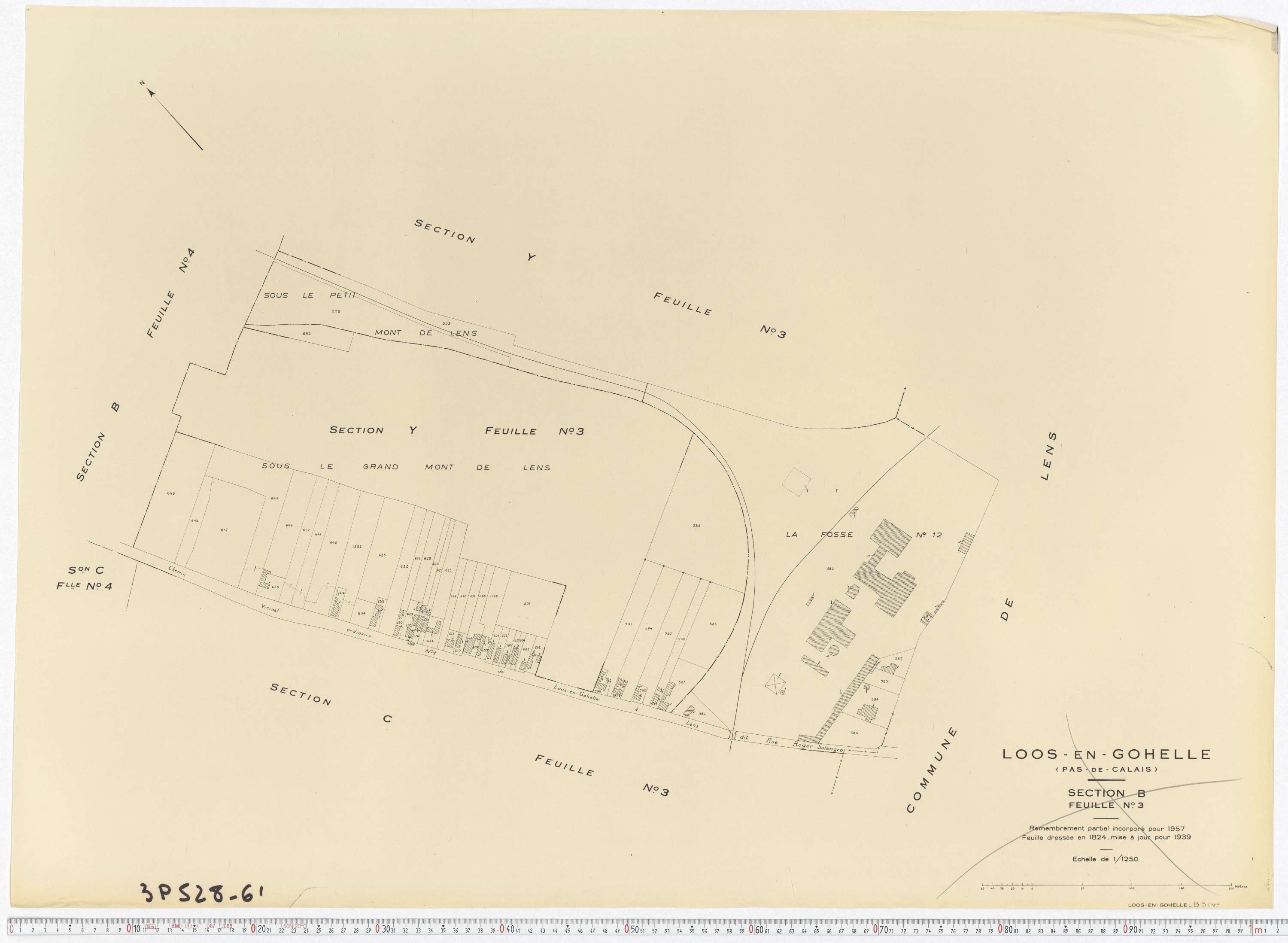 Loos-en-Gohelle - Section B, feuille 3.