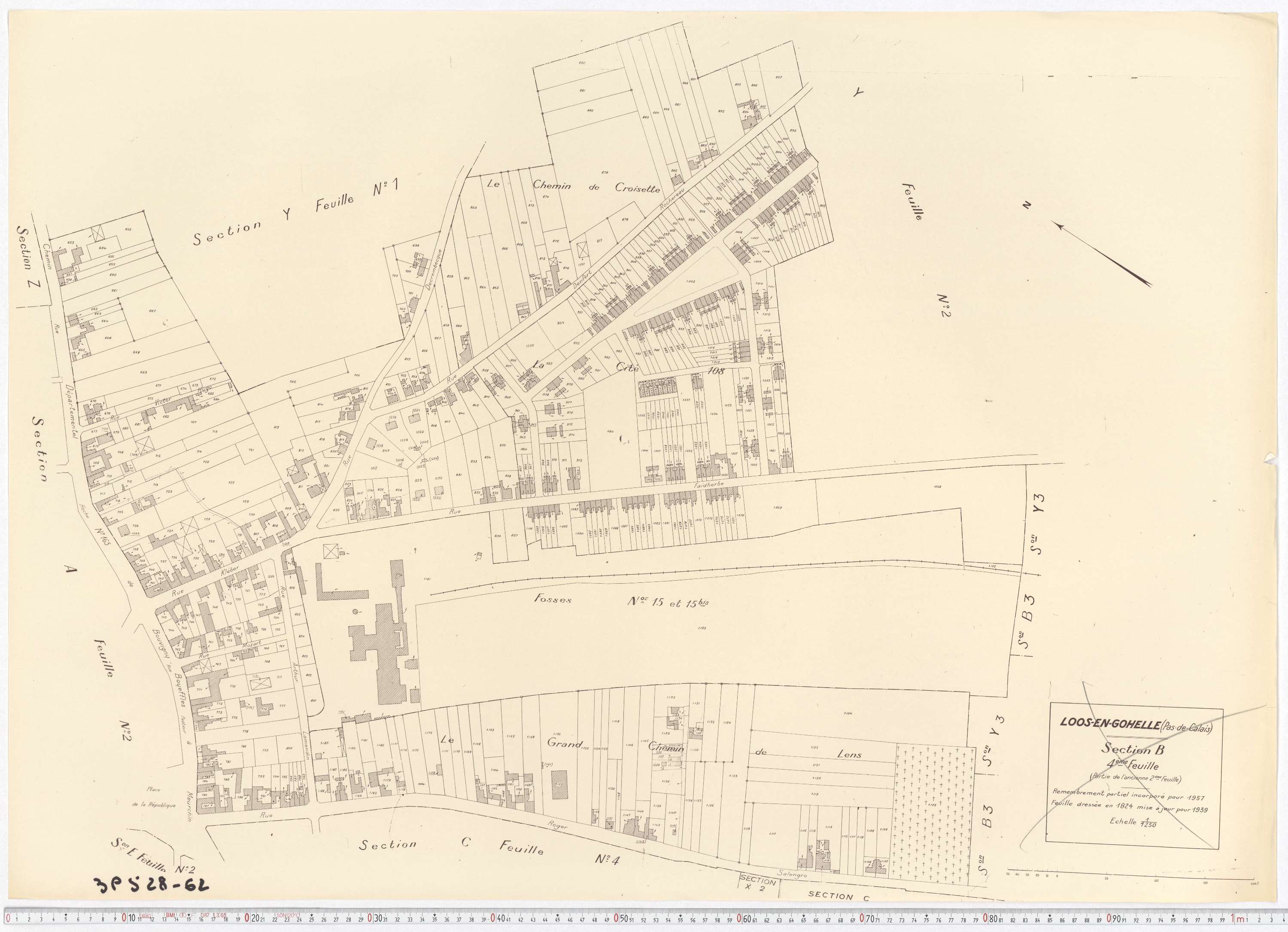 Loos-en-Gohelle - Section B, feuille 4.