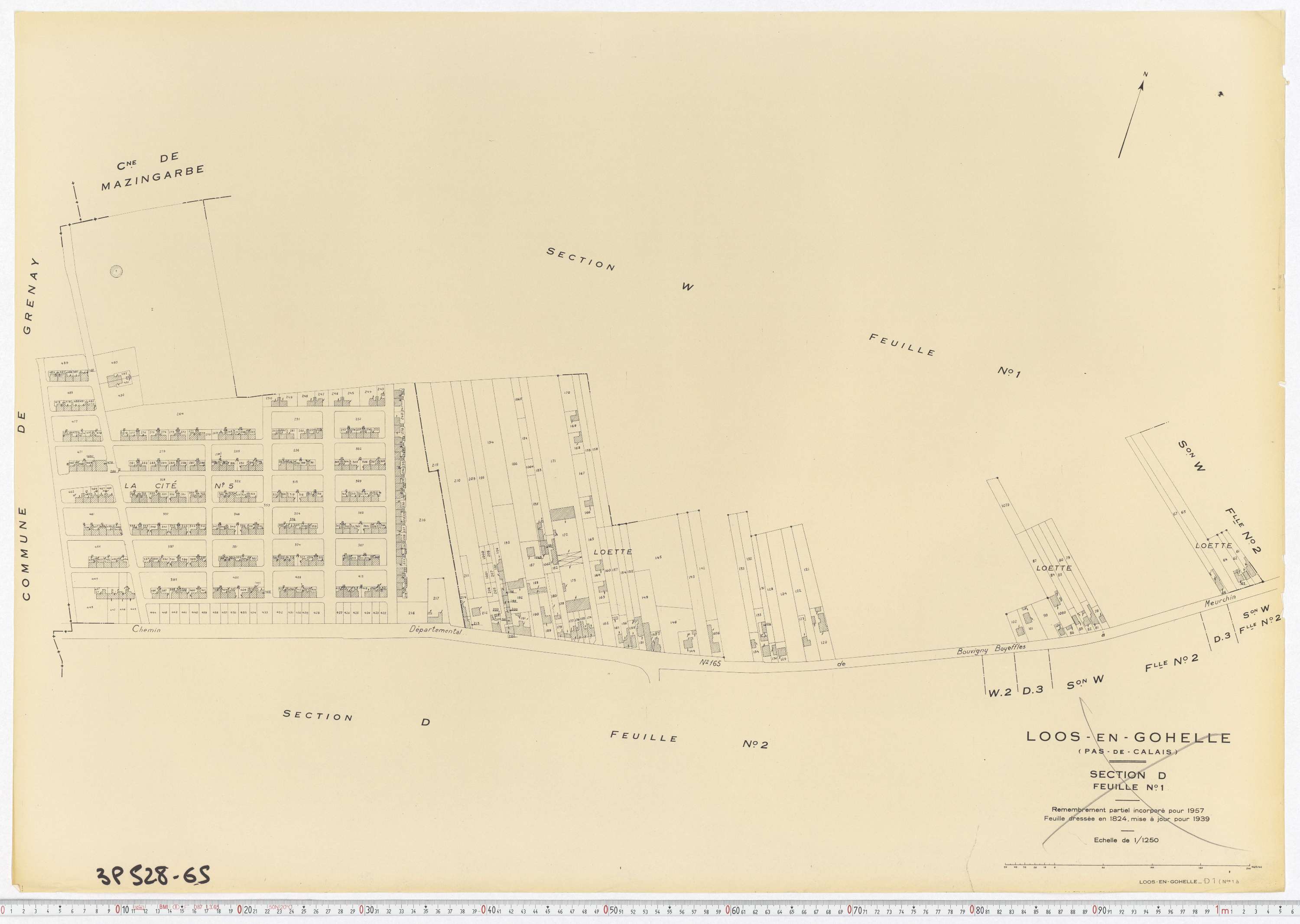 Loos-en-Gohelle - Section D, feuille 1.