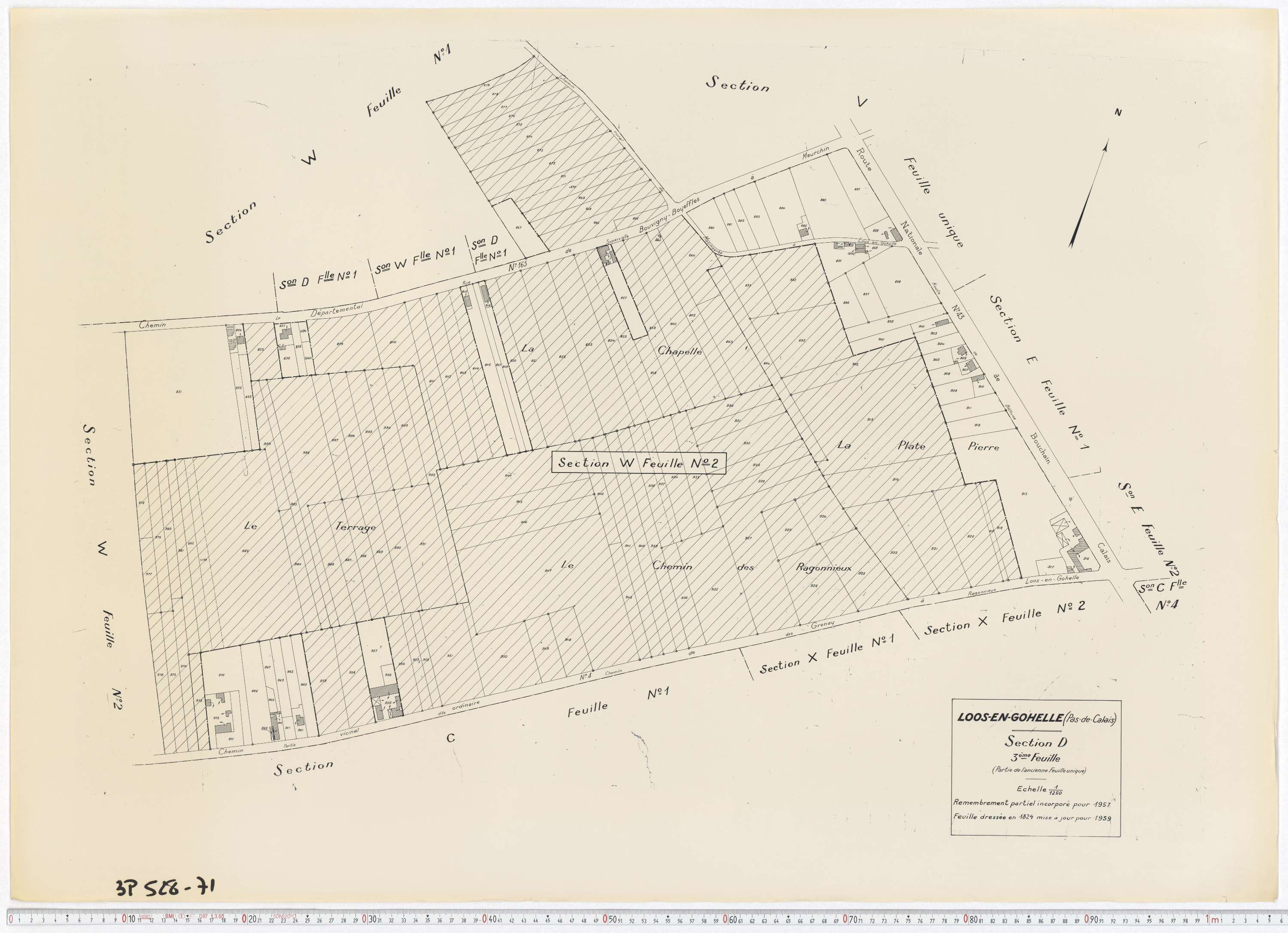 Loos-en-Gohelle - Section D, feuille 3.