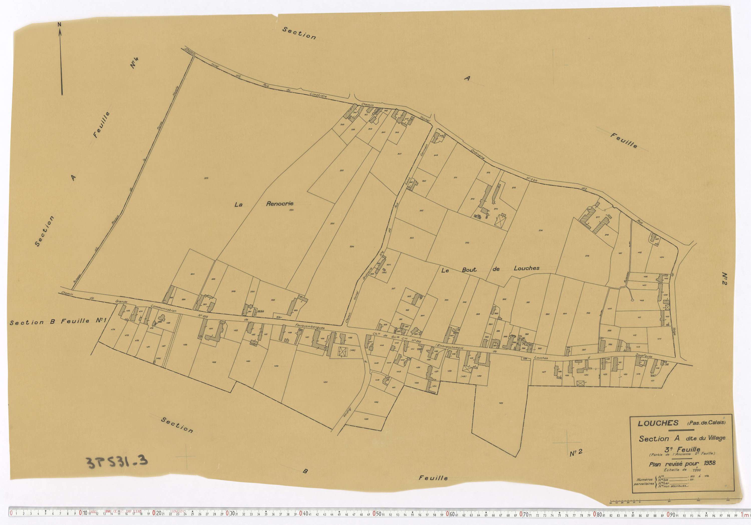 Louches - Section A, feuille 3.