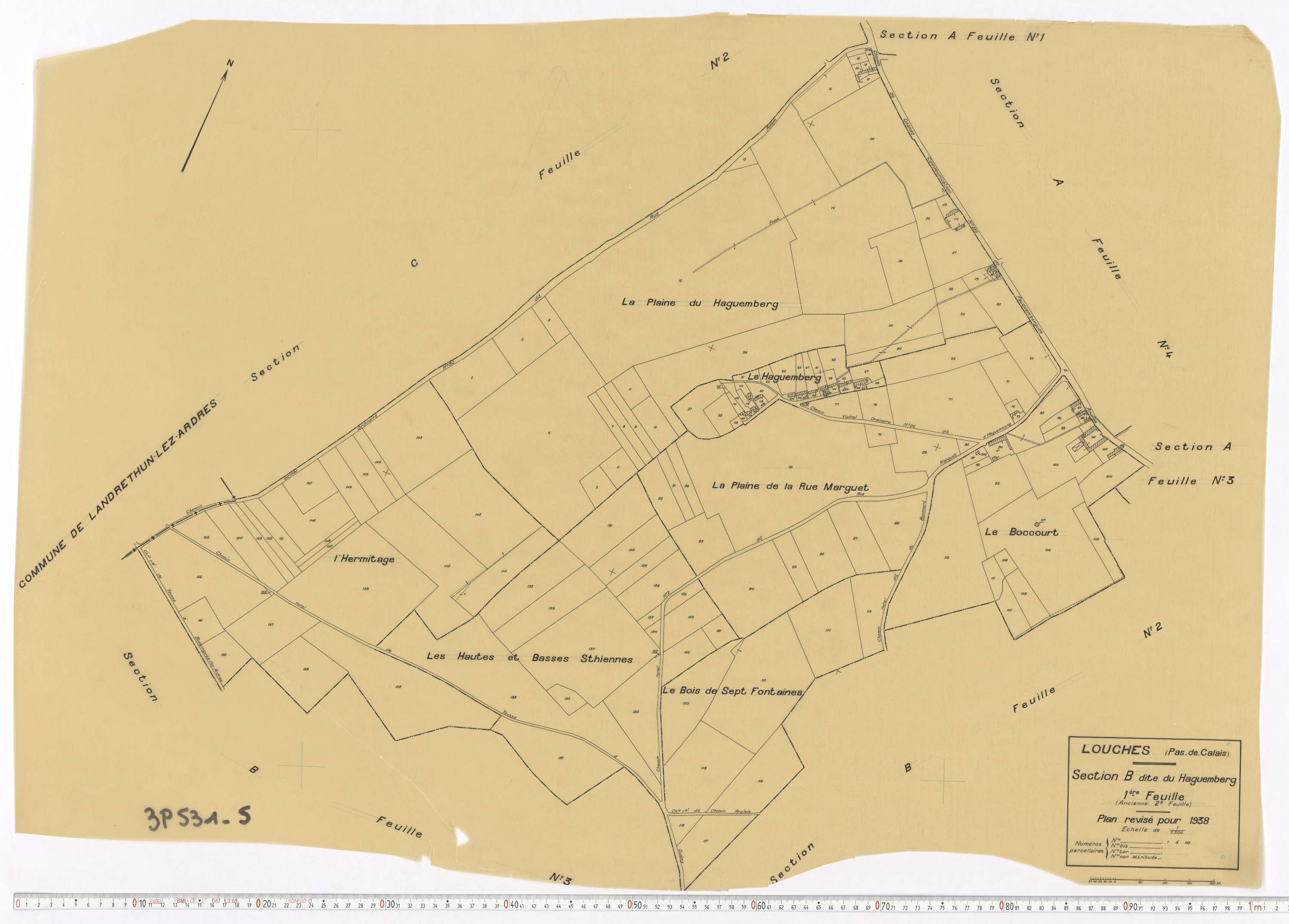 Louches - Section B, feuille 1.