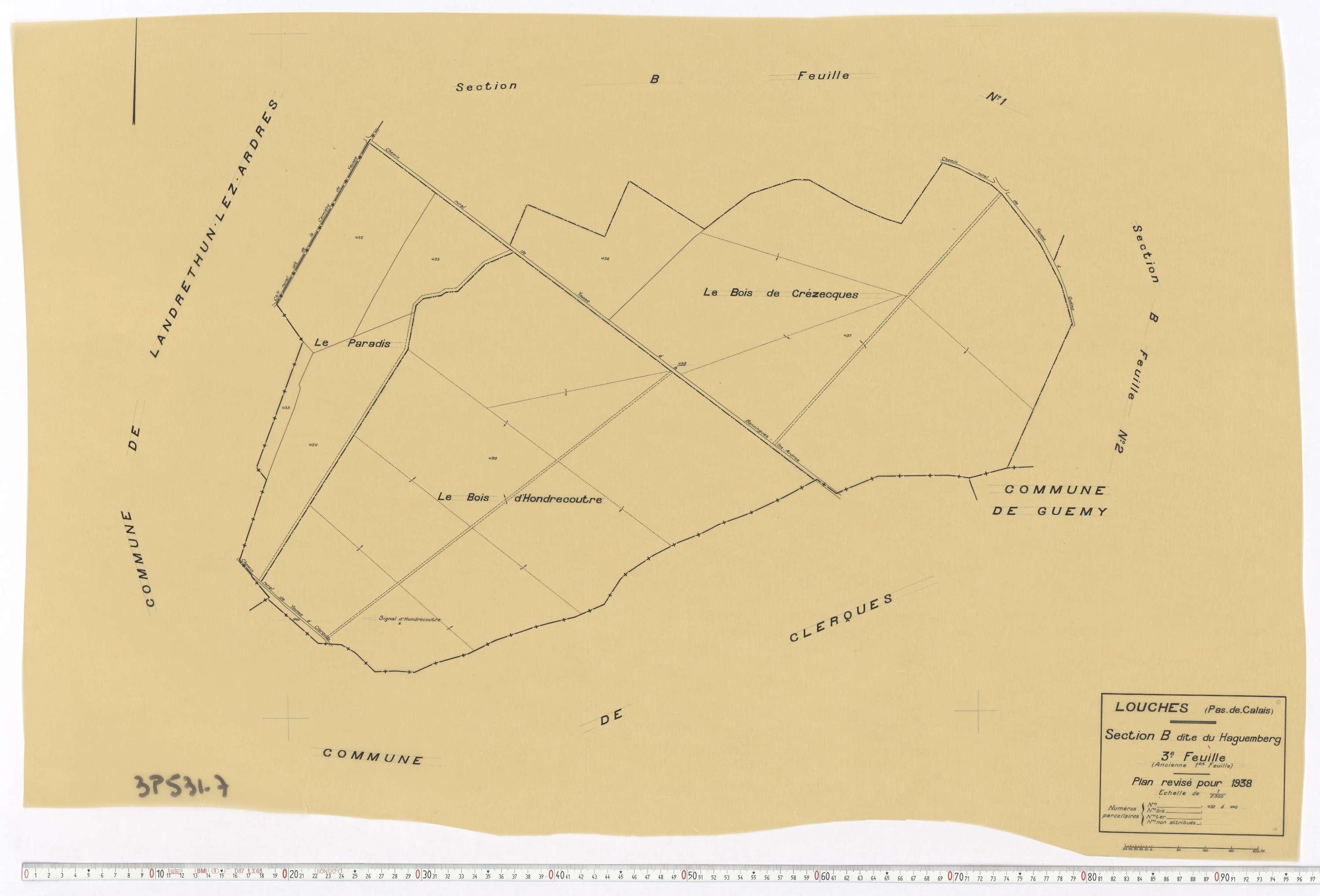 Louches - Section B, feuille 3.