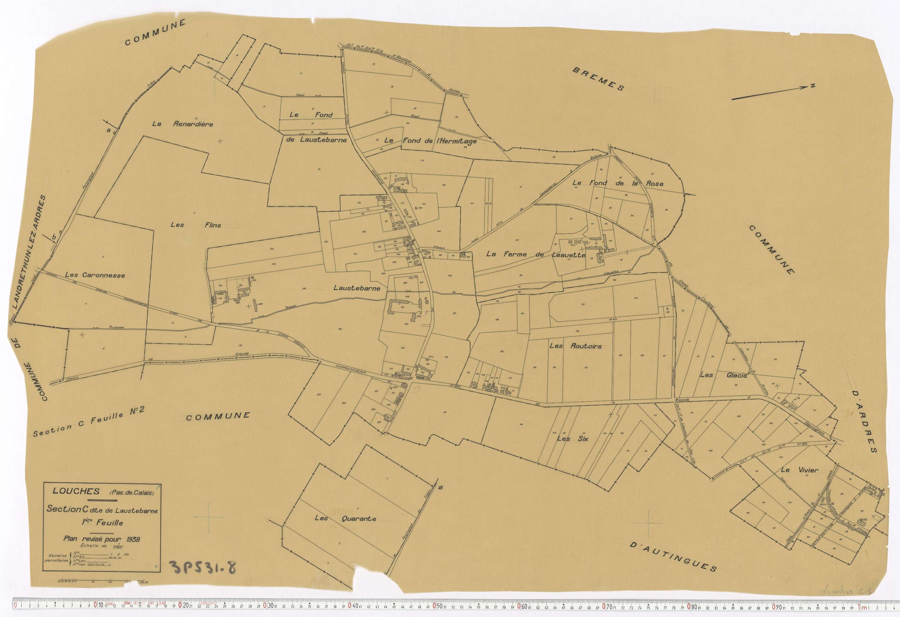 Louches - Section C, feuille 1.