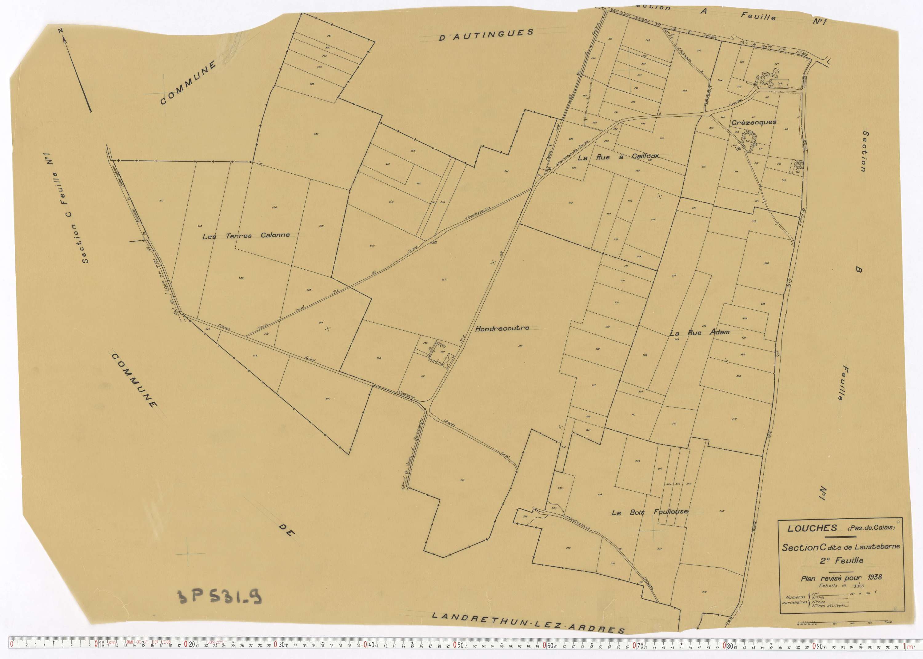 Louches - Section C, feuille 2.