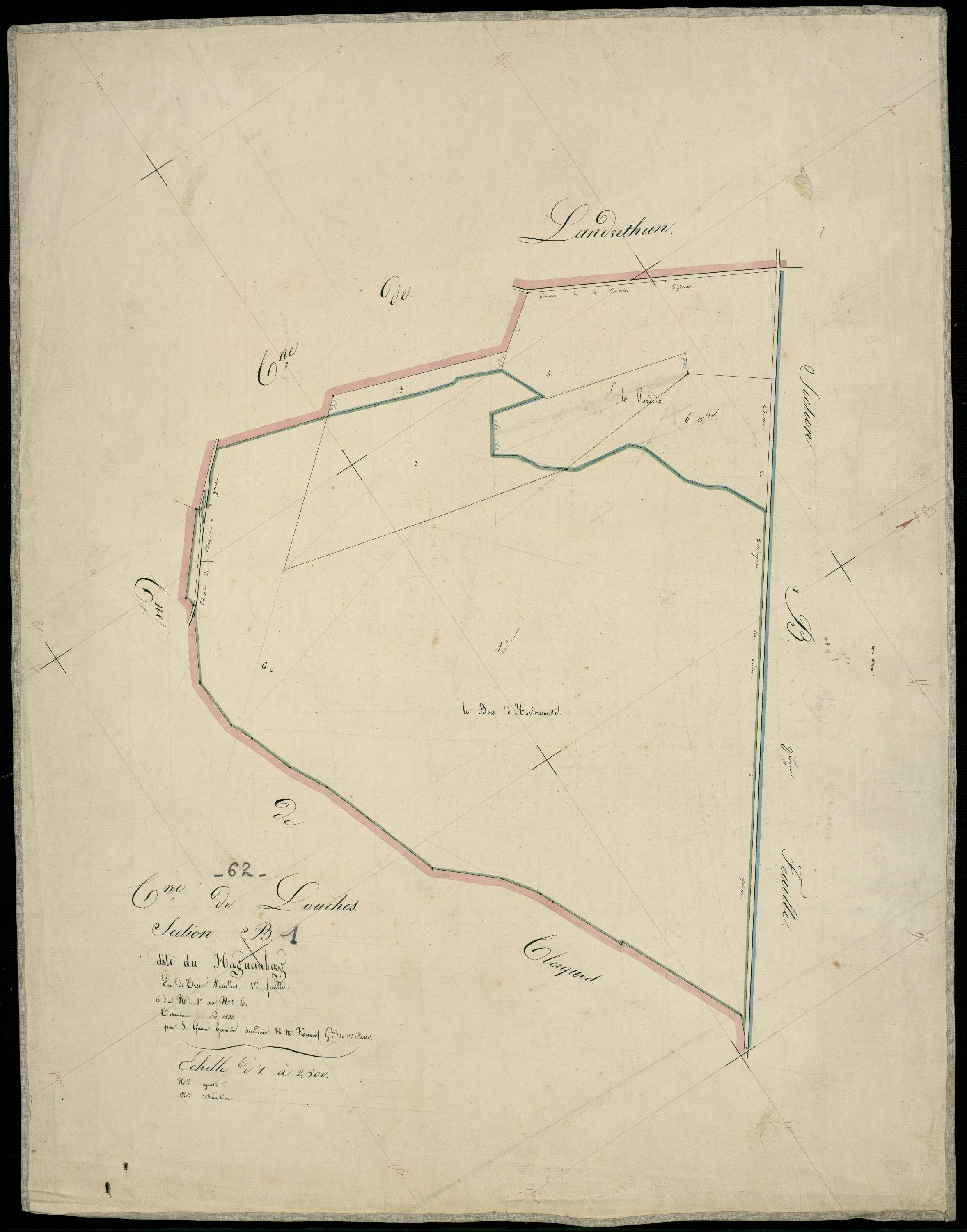 Louches - Section B, 1re feuille