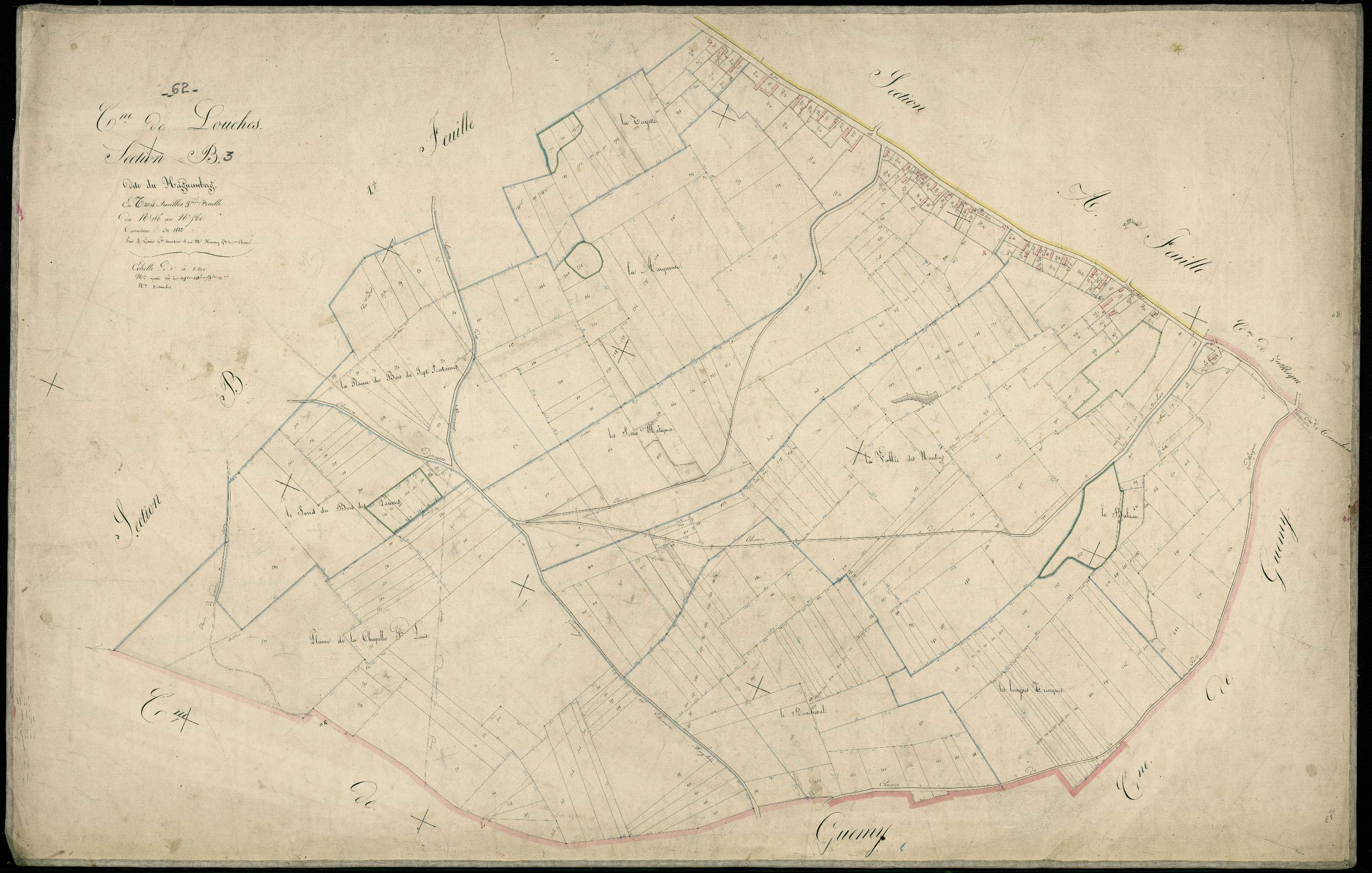 Louches - Section B, 3e feuille
