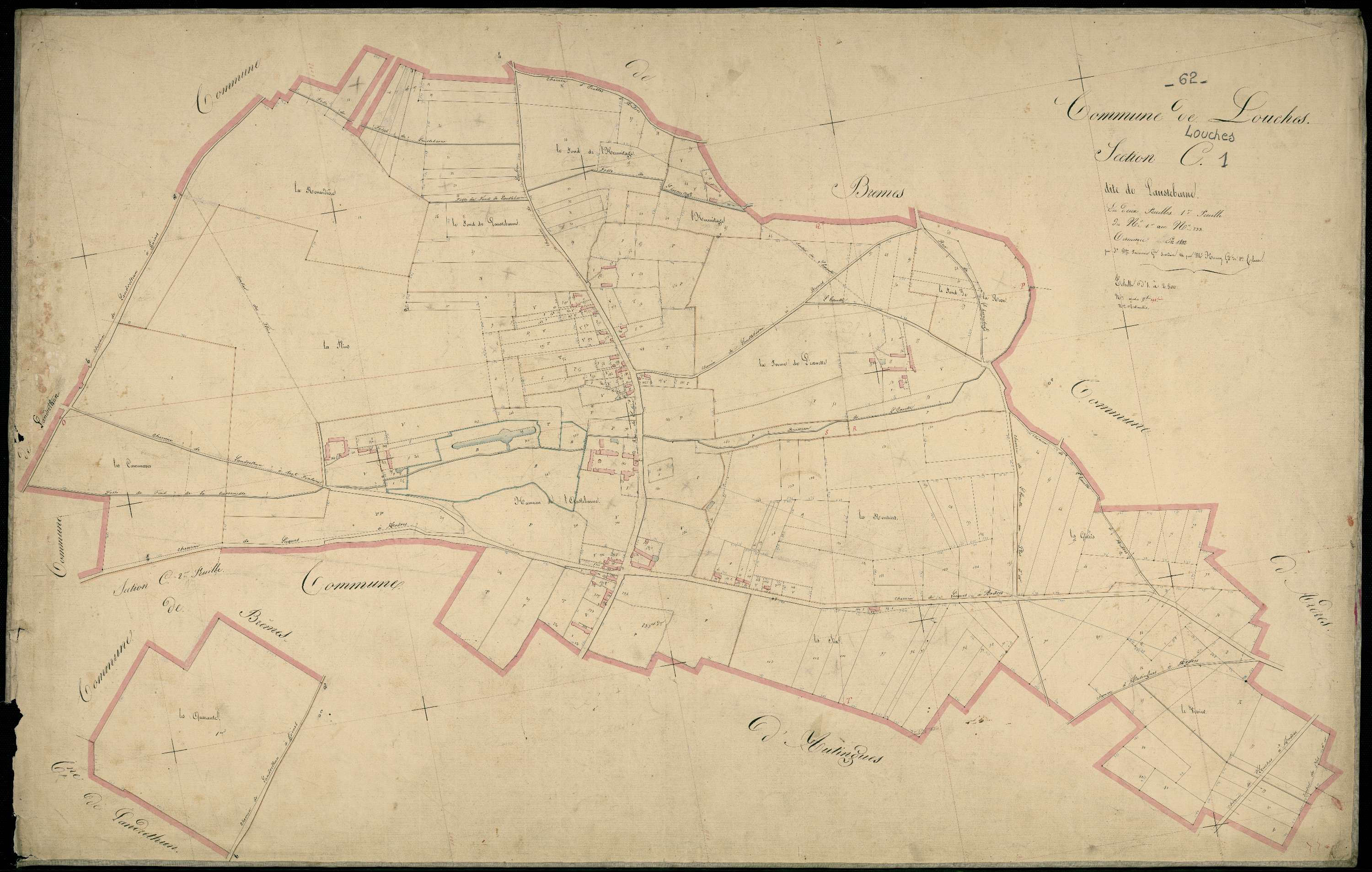 Louches - Section C, 1re feuille