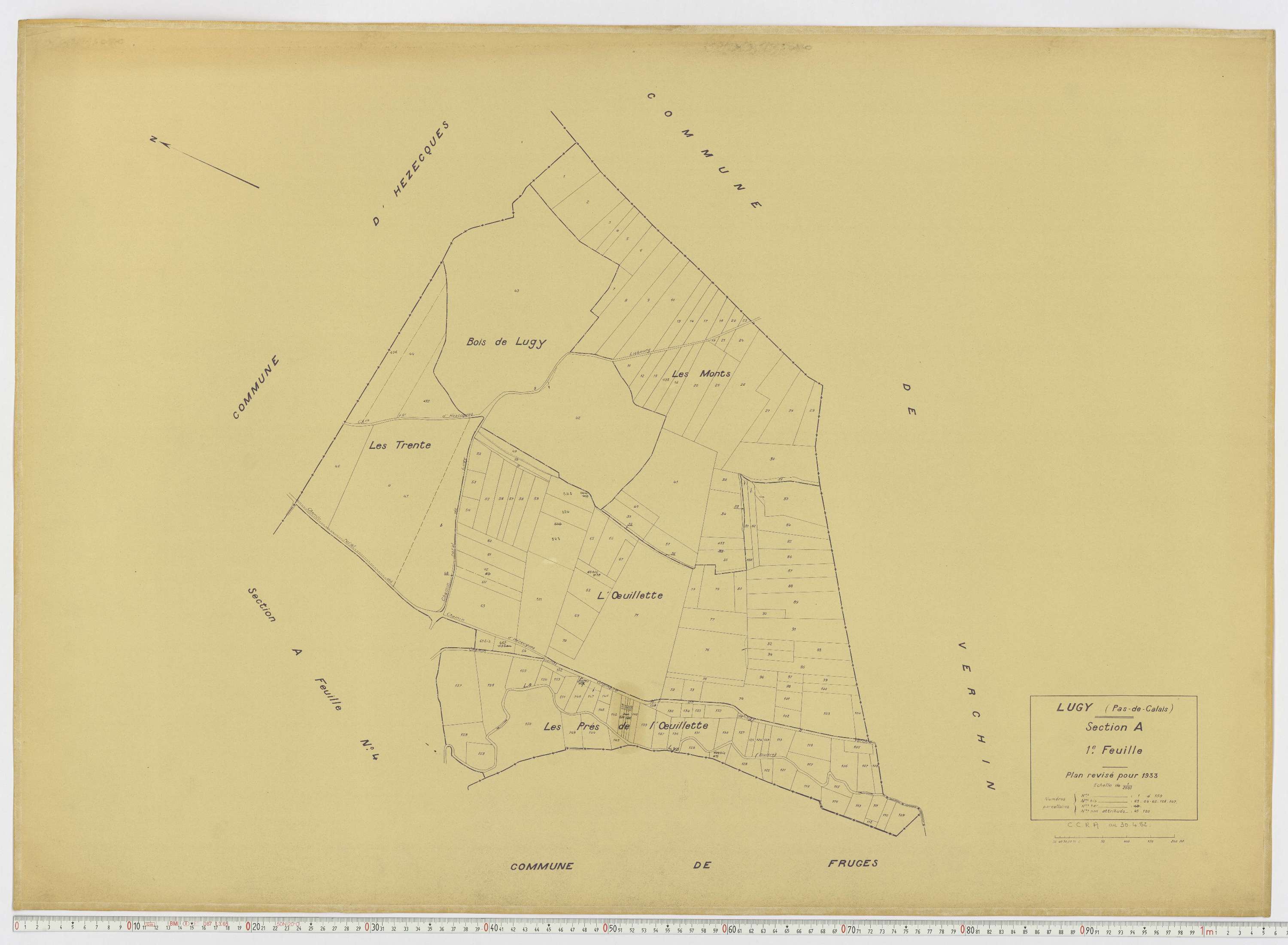 Lugy - Section A, feuille 1.