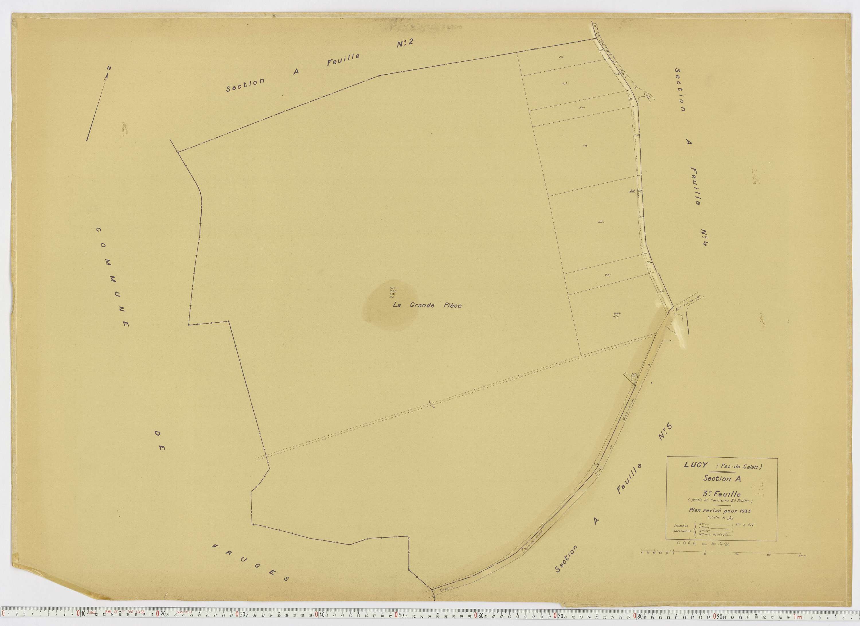 Lugy - Section A, feuille 3.