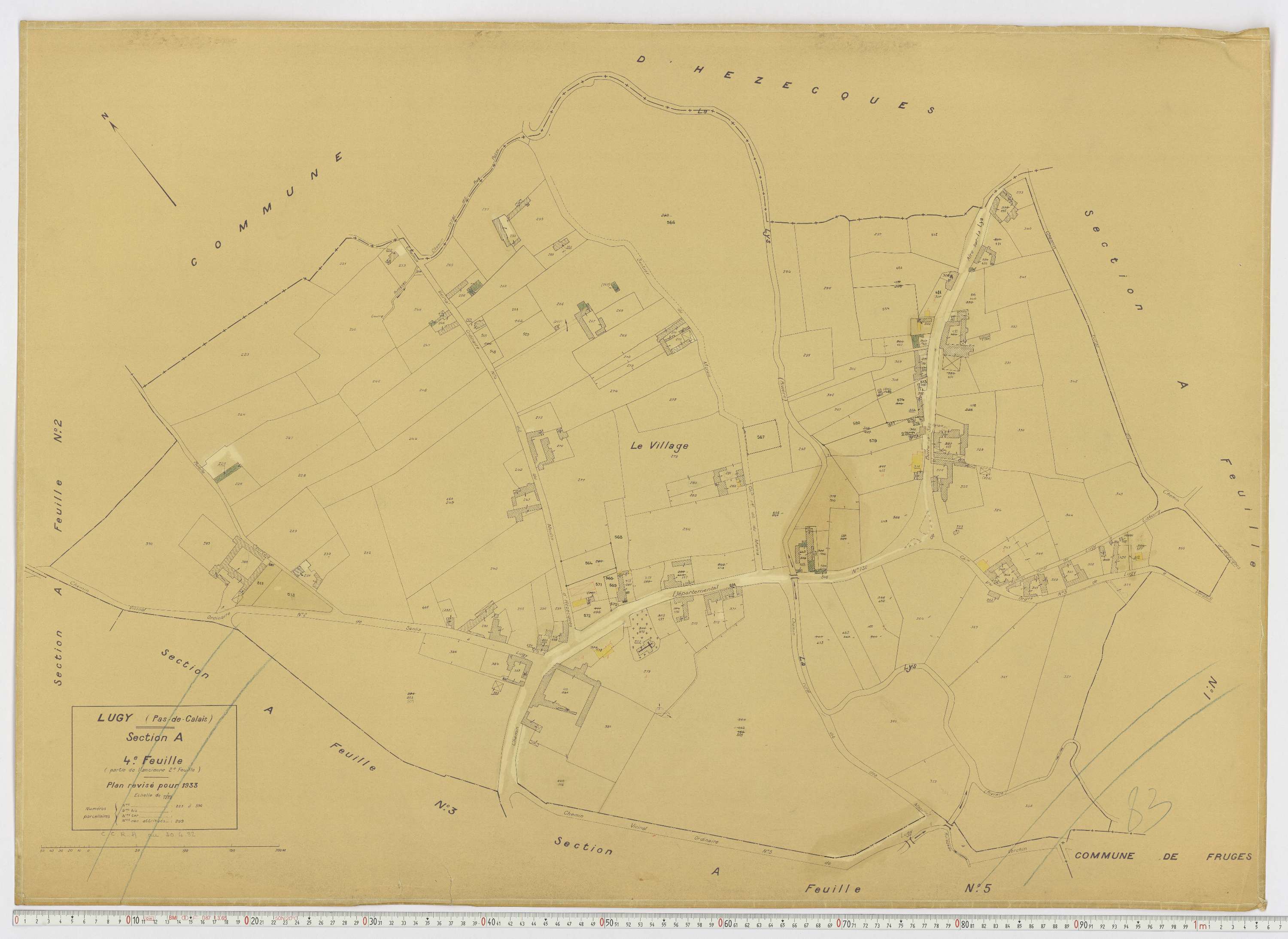 Lugy - Section A, feuille 4.