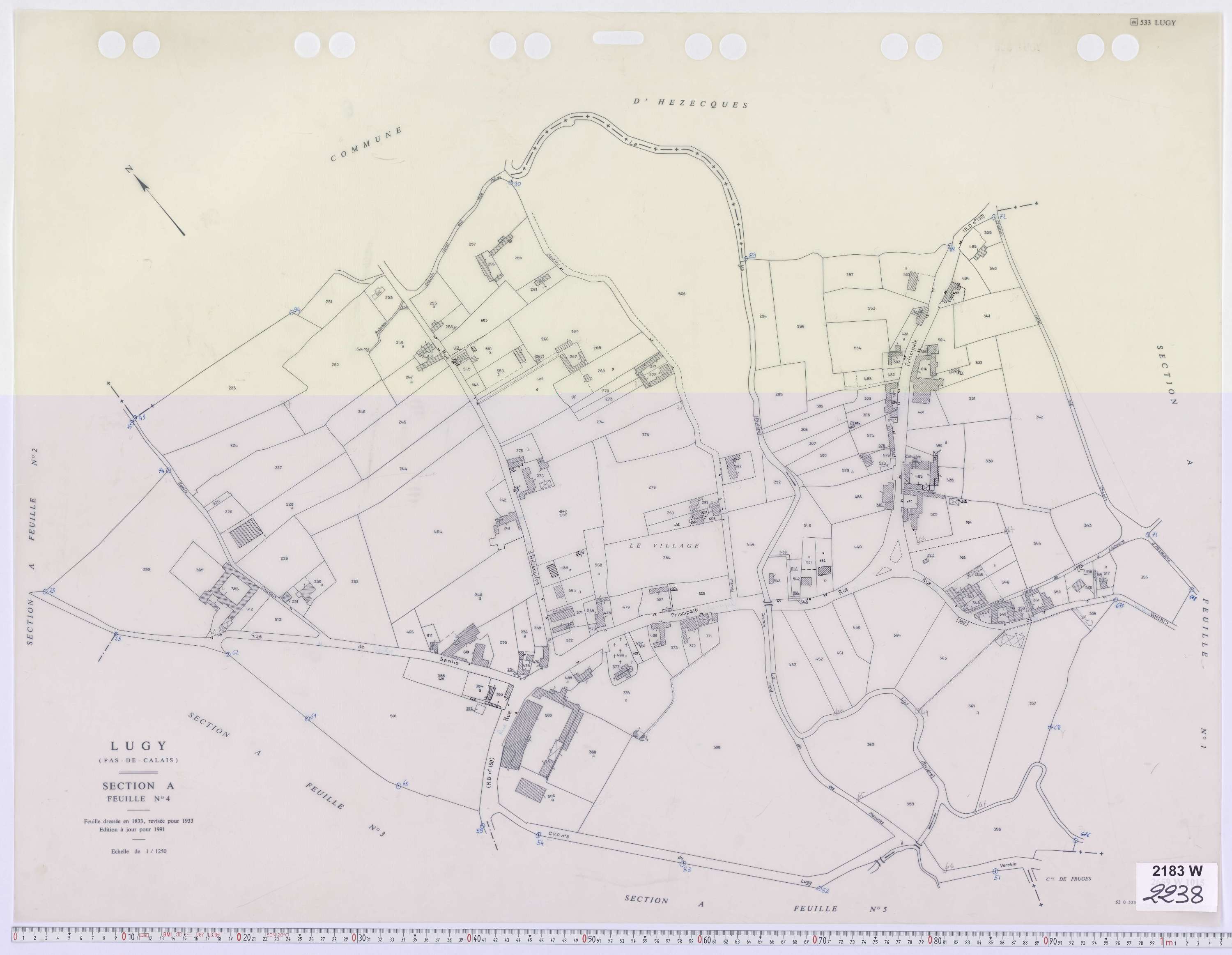 Lugy - Section A, feuille 4.