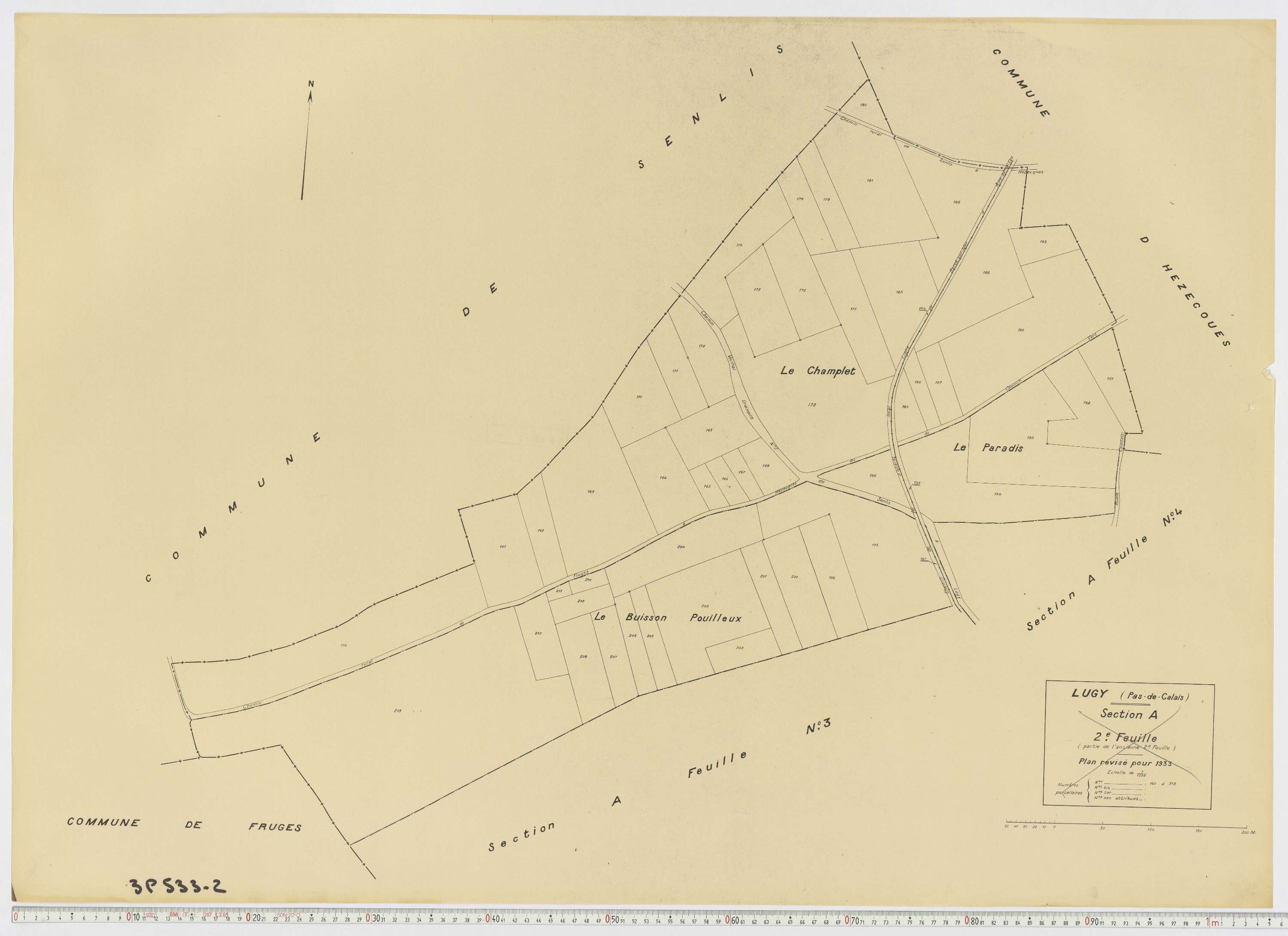 Lugy - Section A, feuille 2.