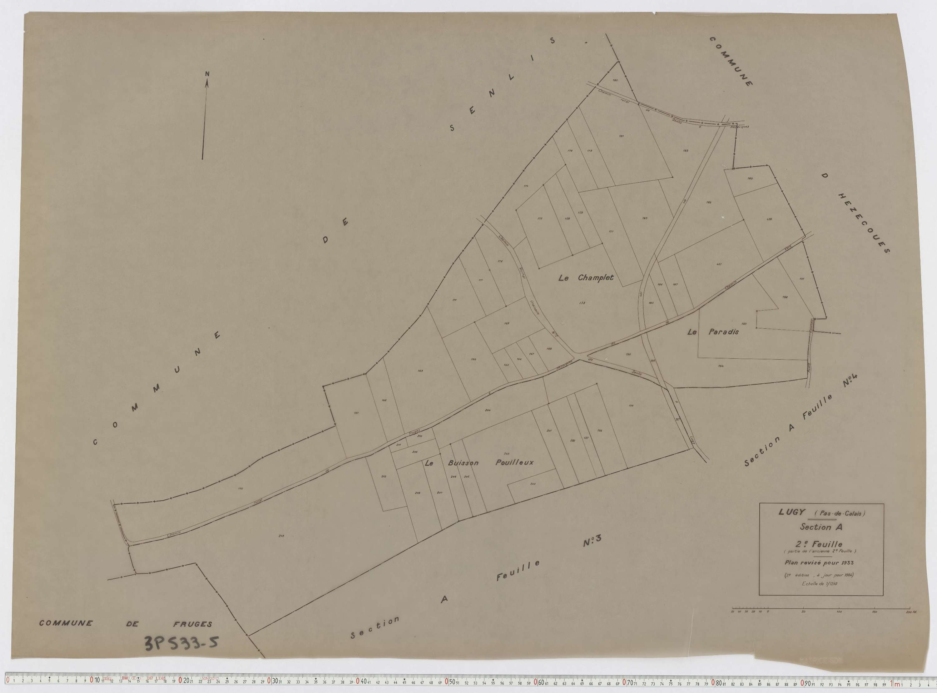 Lugy - Section A, feuille 2.