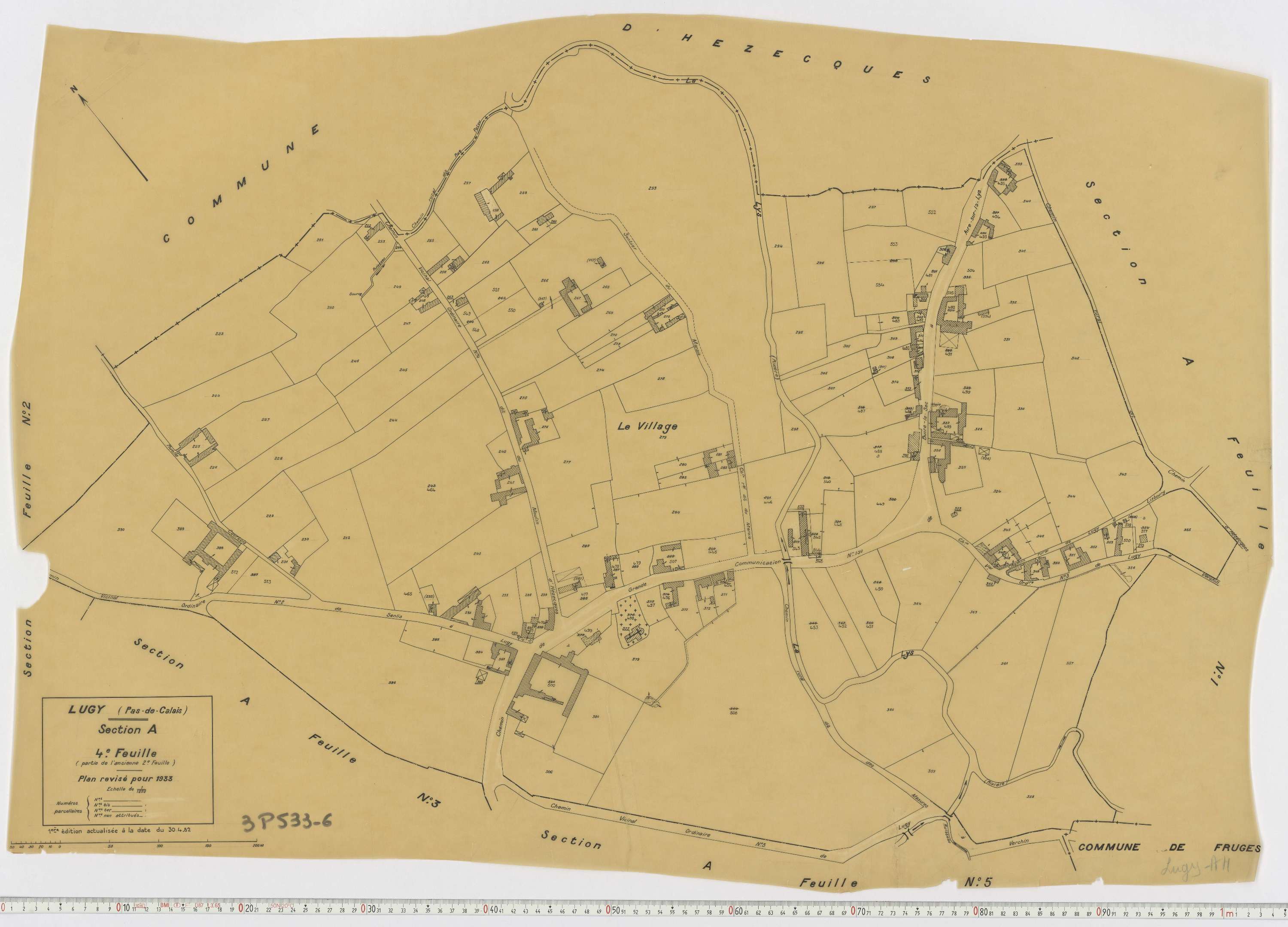 Lugy - Section A, feuille 4.