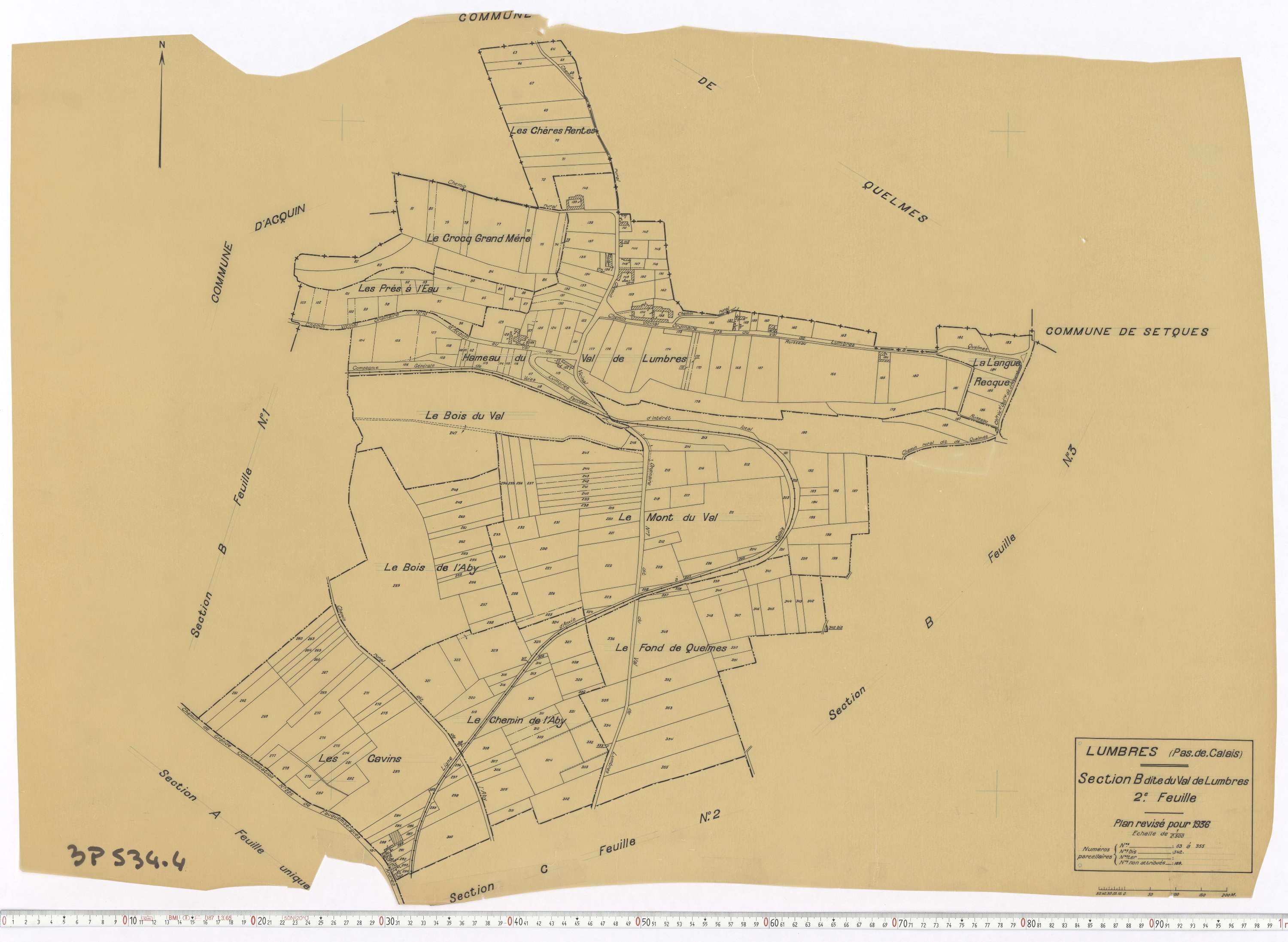 Lumbres - Section B, feuille 2.