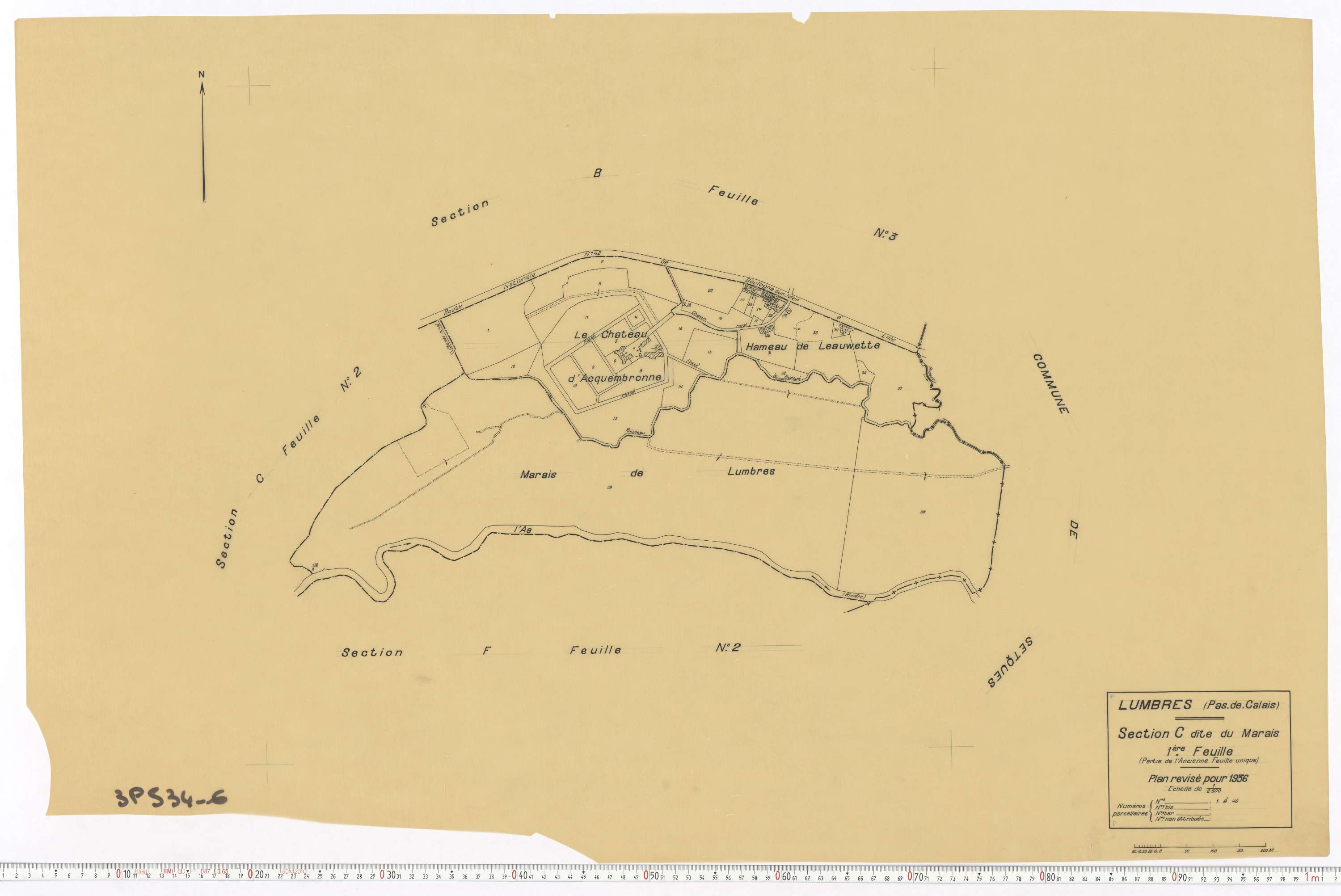 Lumbres - Section C, feuille 1.