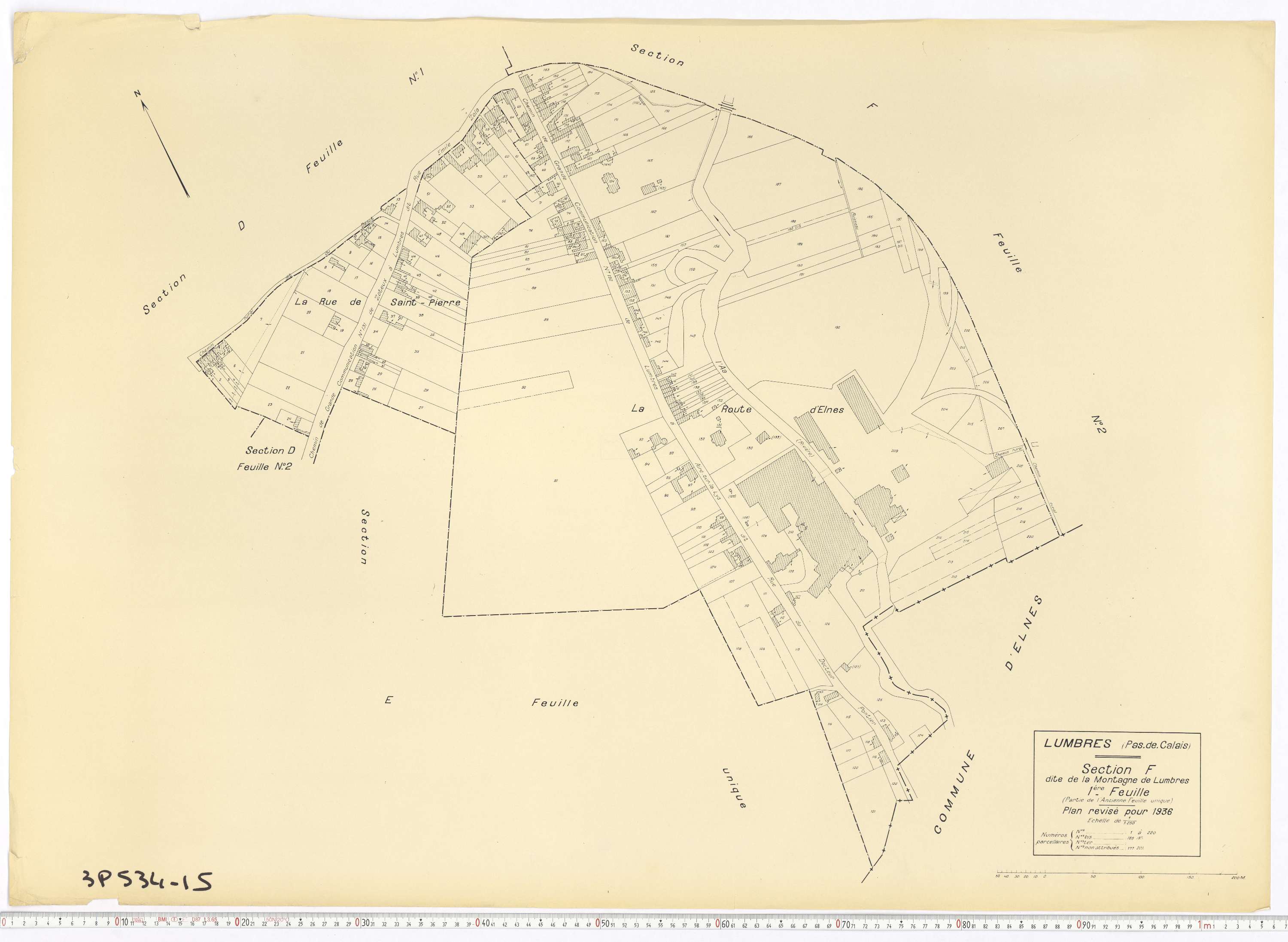 Lumbres - Section F, feuille 1.