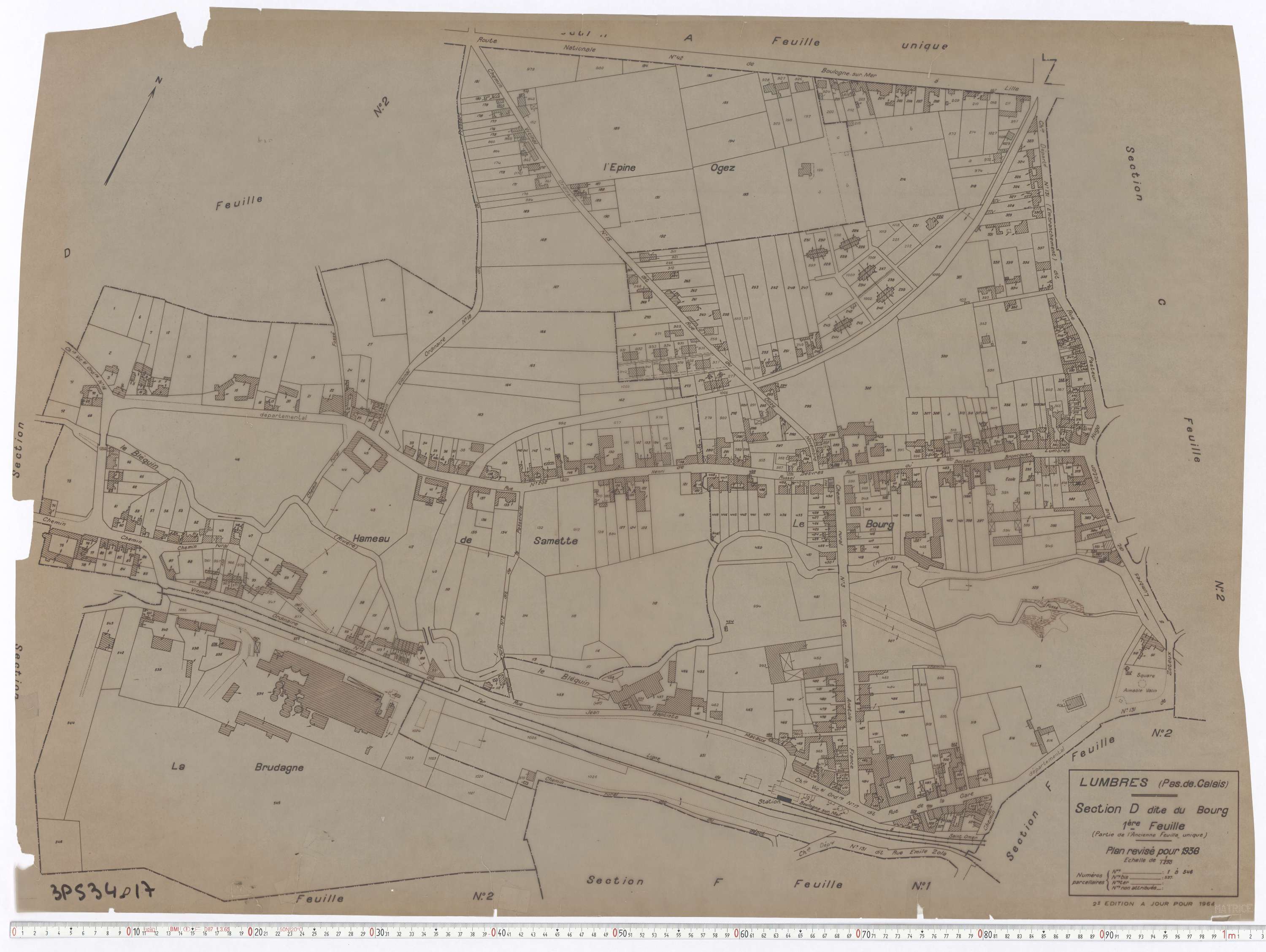 Lumbres - Section D, feuille 1.
