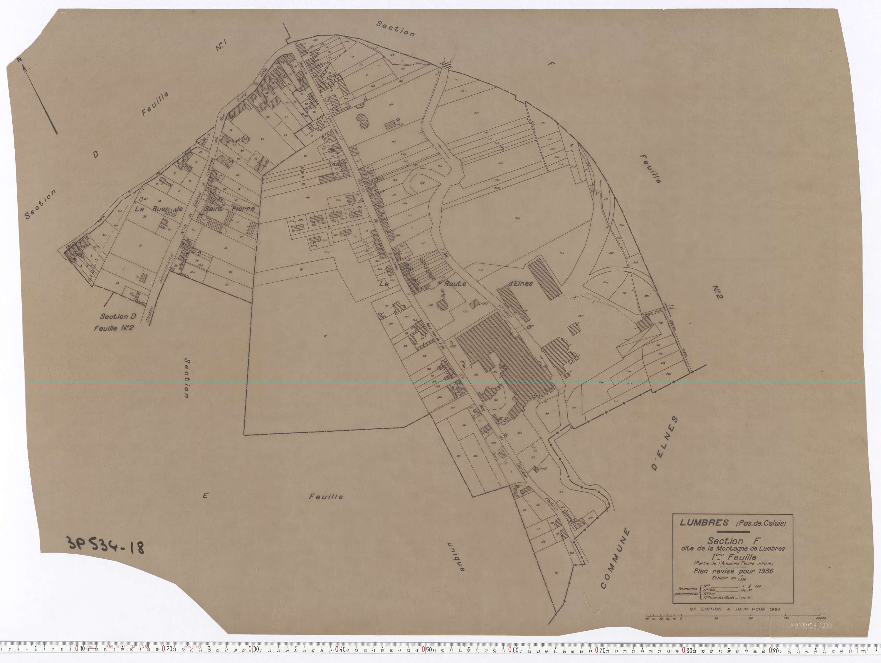 Lumbres - Section F, feuille 1.