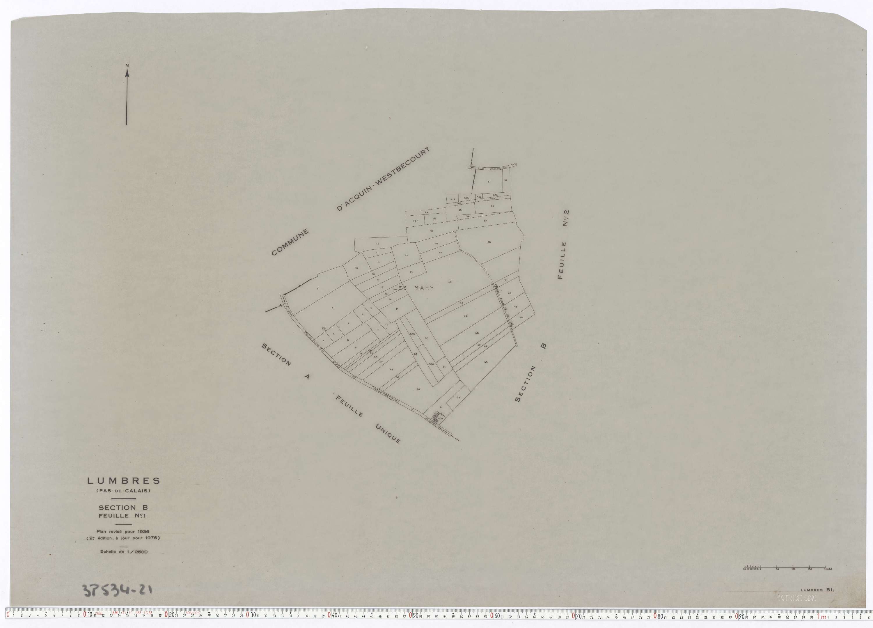 Lumbres - Section B, feuille 1.