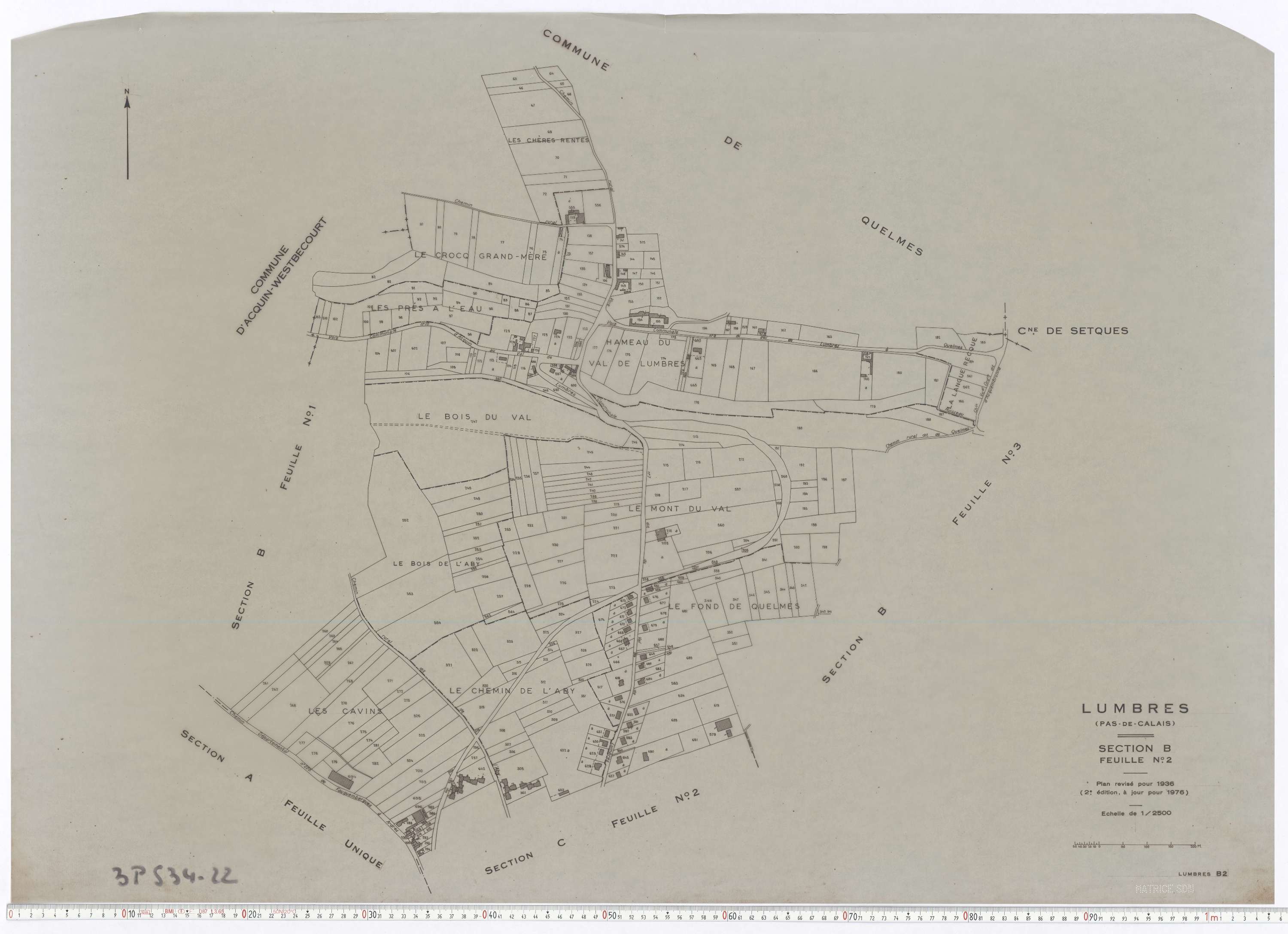 Lumbres - Section B, feuille 2.