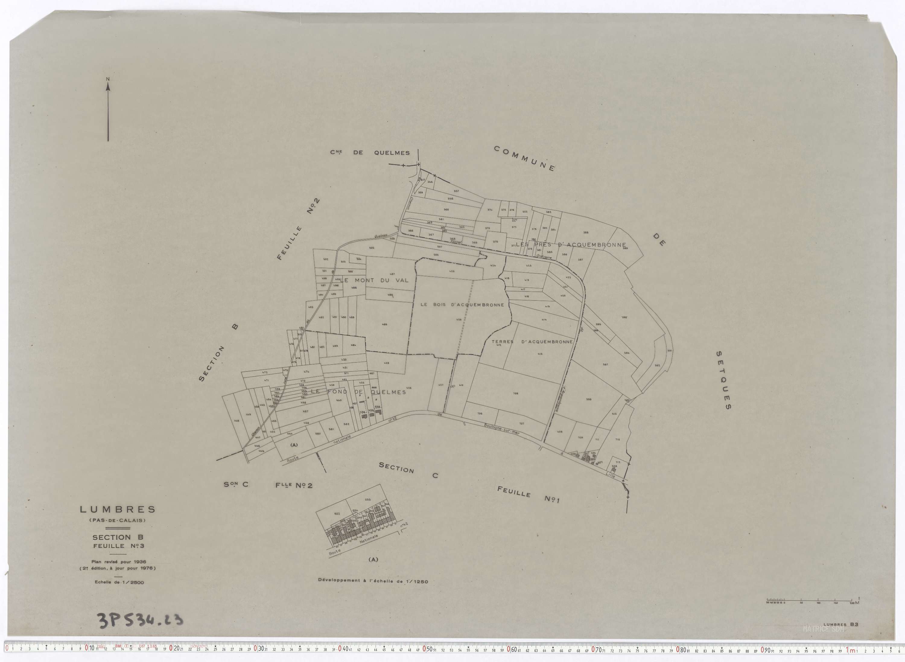 Lumbres - Section B, feuille 3.