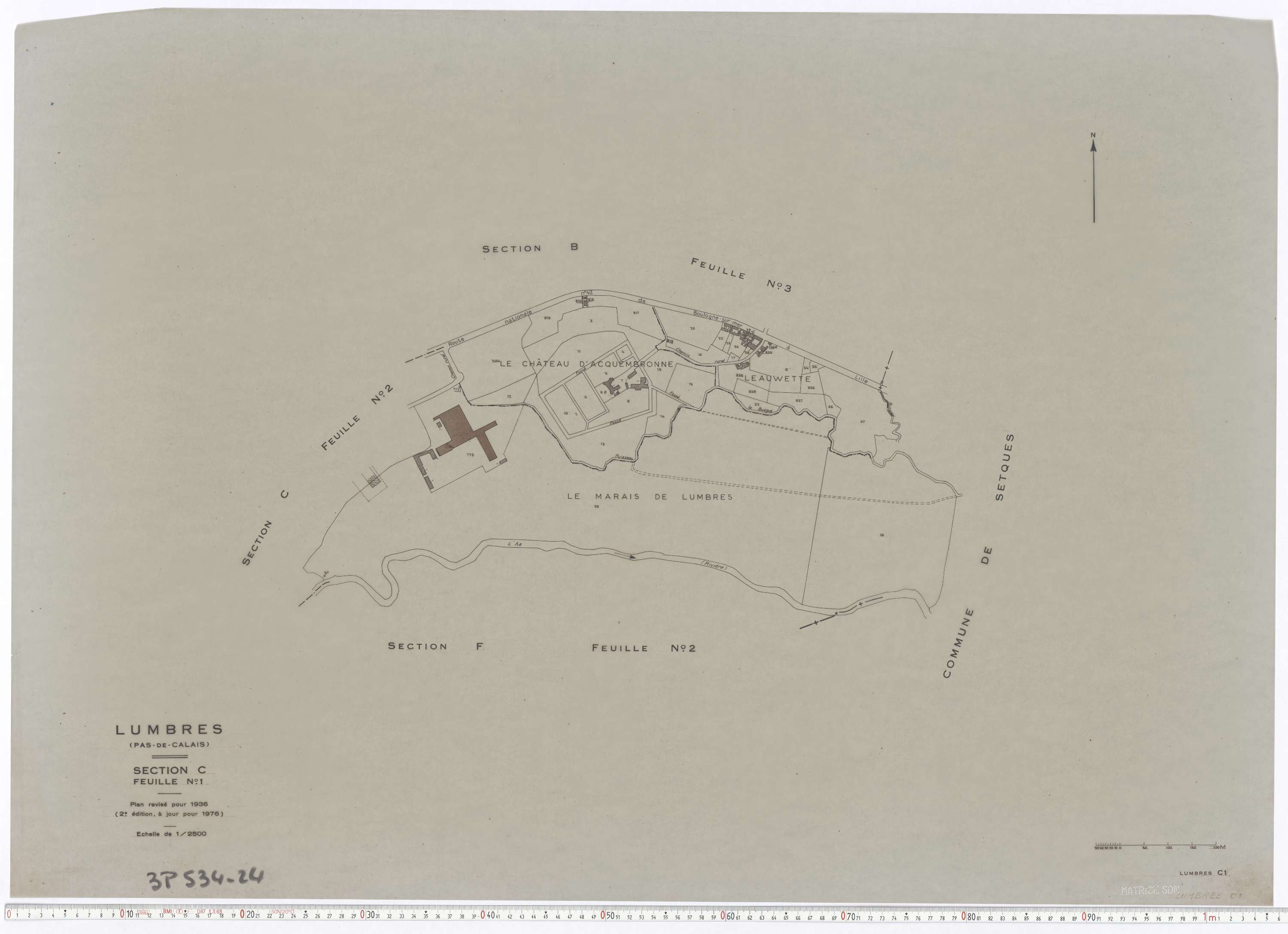 Lumbres - Section C, feuille 1.